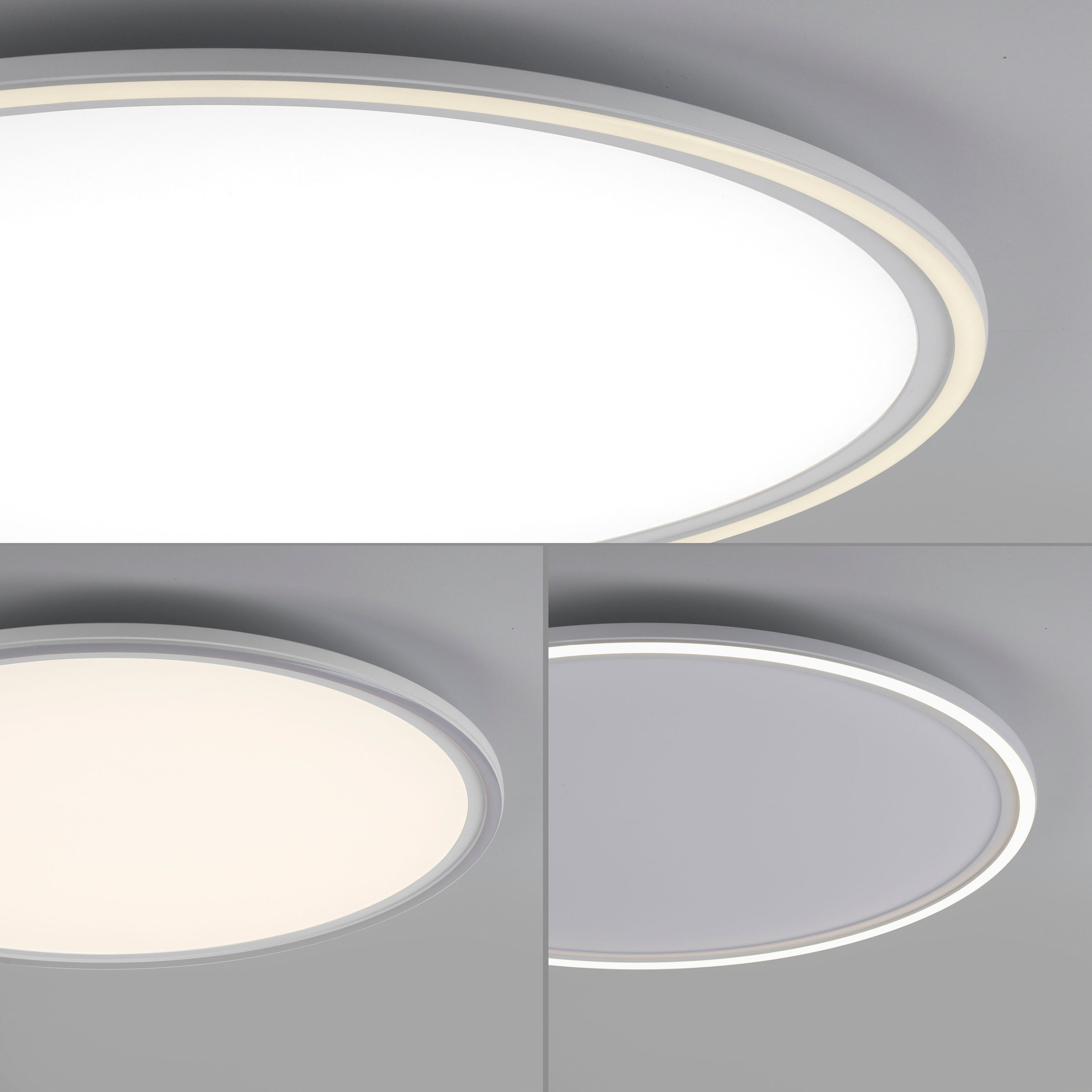 JUST LIGHT Deckenleuchte »EDGING«, 2 flammig, Leuchtmittel LED-Board-LED-Board | LED fest integriert-LED fest integriert, LED, Fernbedienung, Funk inkl., separat steuerbar (Schalter)