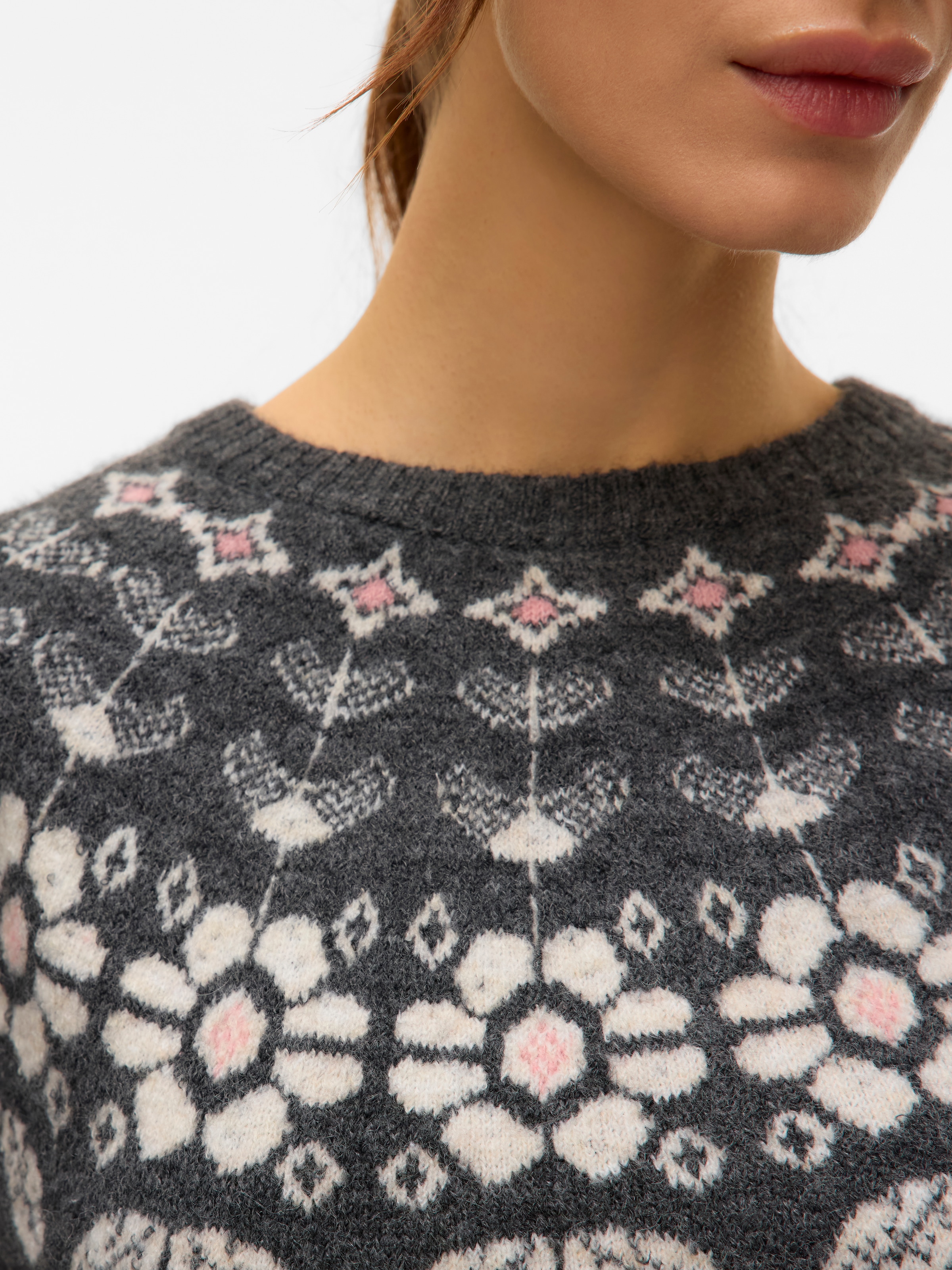 Vero Moda Strickpullover »VMSIMONE LS NORDIC PULLOVER GA REP BOO«