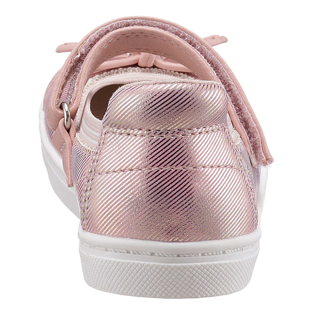 s.Oliver Riemchenballerina, im schönen Metallic-Look