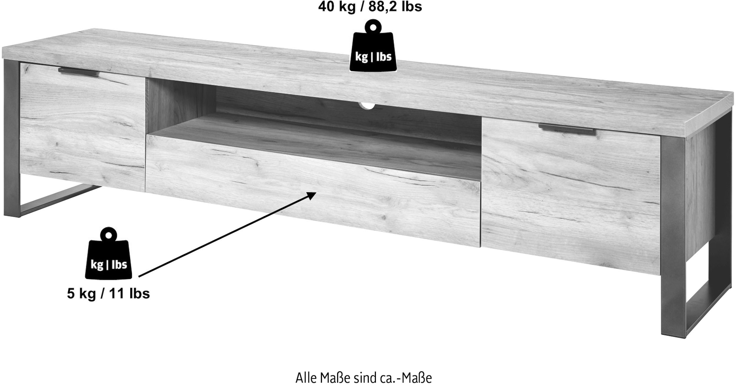 Jahnke TV-Board »LOOP«, Breite ca. 180 cm