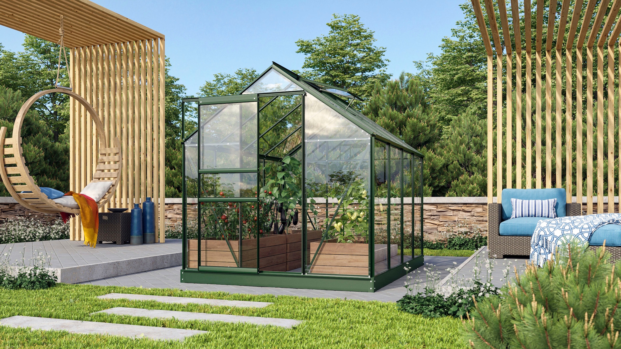 Vitavia Gewächshaus »Venus 5000«, Alu-Profile, 3 mm Sicherheitsglas