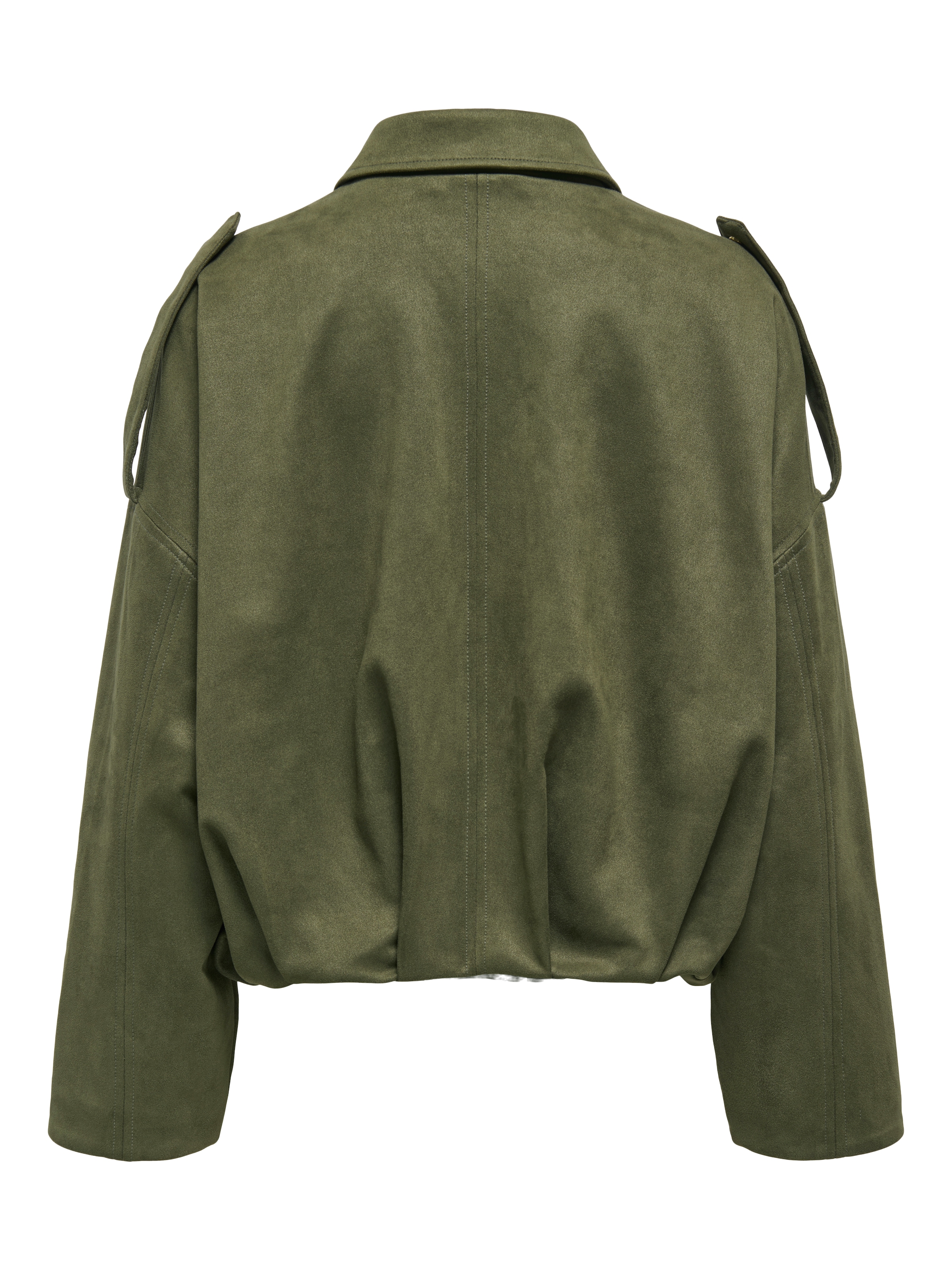 ONLY Blouson »ONLMOON-STINA FAUX SUEDE BOMBER PNT NOOS« Materialmix, Wildlederimitat