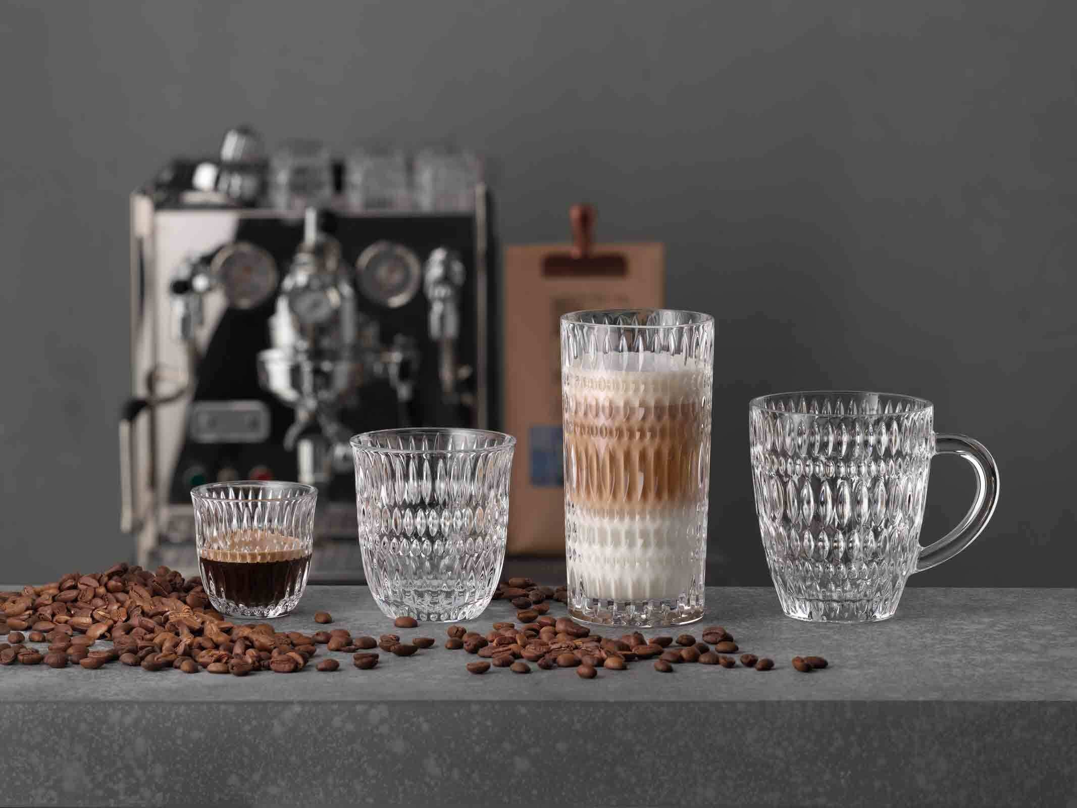 Nachtmann Becher »Kaffeebecher Ethno Barista 392 ml 2er Set transparent«