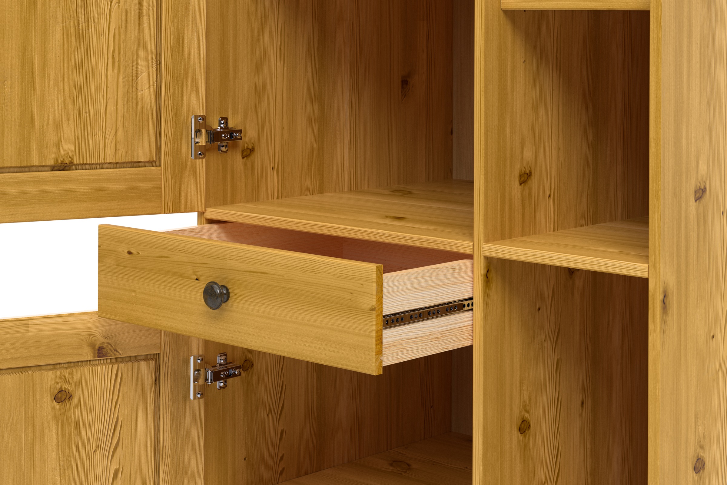 Home affaire Hochschrank »Alby2«, Mit Metallgriffen, Breite 75 cm