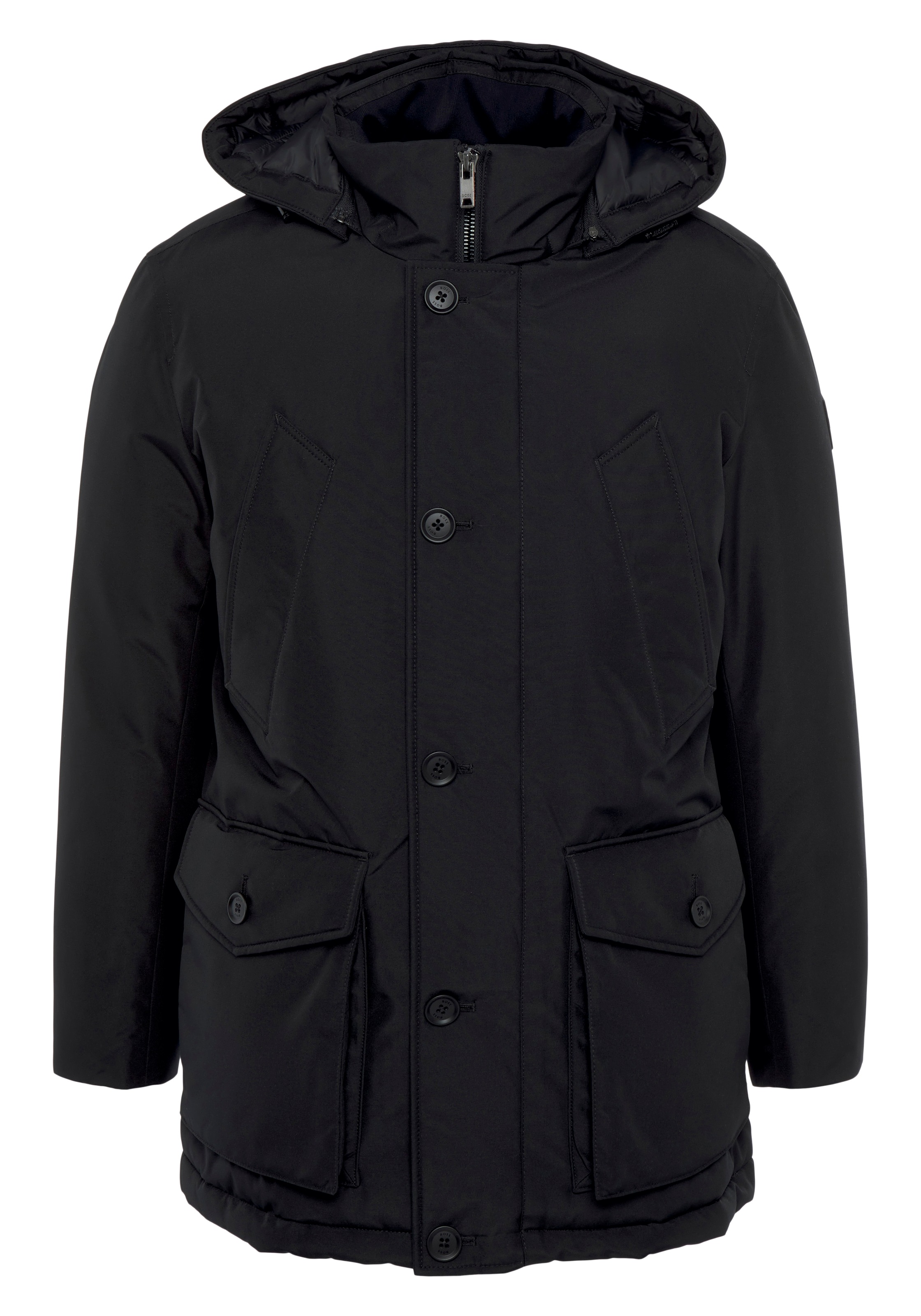 BOSS ORANGE Outdoorjacke »Osiass«, mit Kapuze, mit Knopfverschluss