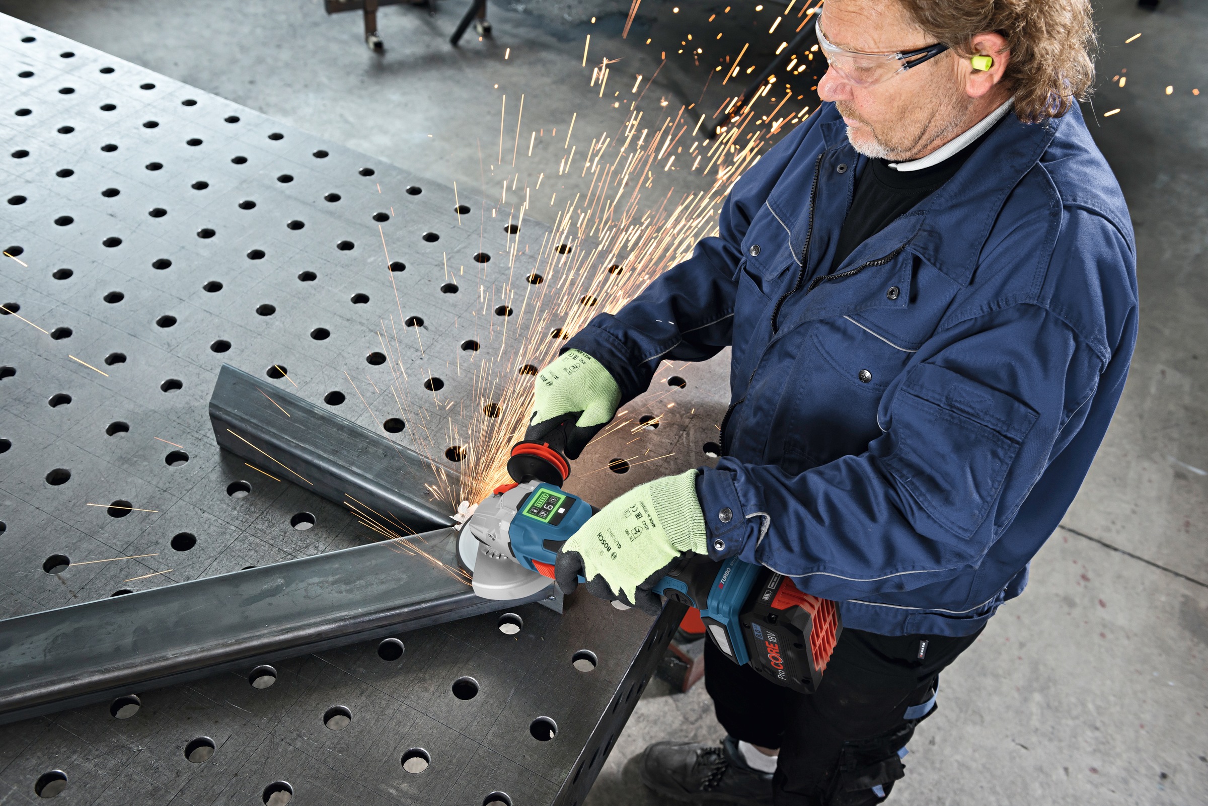 Bosch Professional Akku-Winkelschleifer »GWS 18V-15 SC Professional«, leistungsstark, ohne Akku und Ladegerät