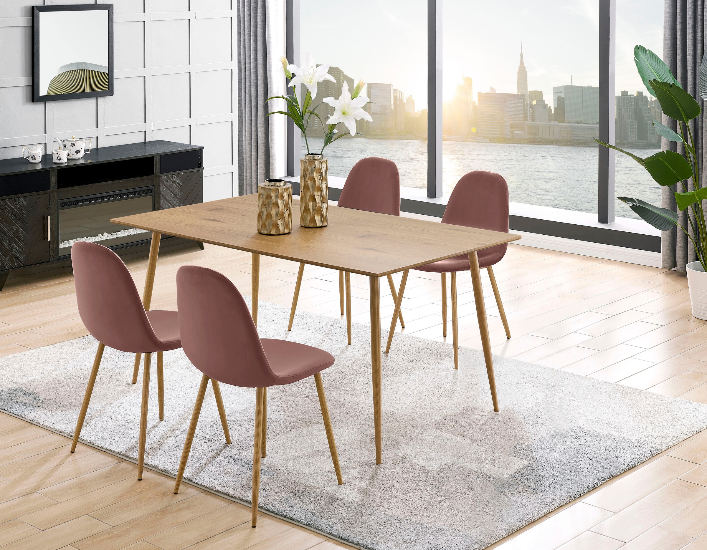 Leonique Esszimmerstuhl »Eadwine, TOPSELLER! Stuhl, Küchenstuhl, 4-Fuß Stuh günstig online kaufen