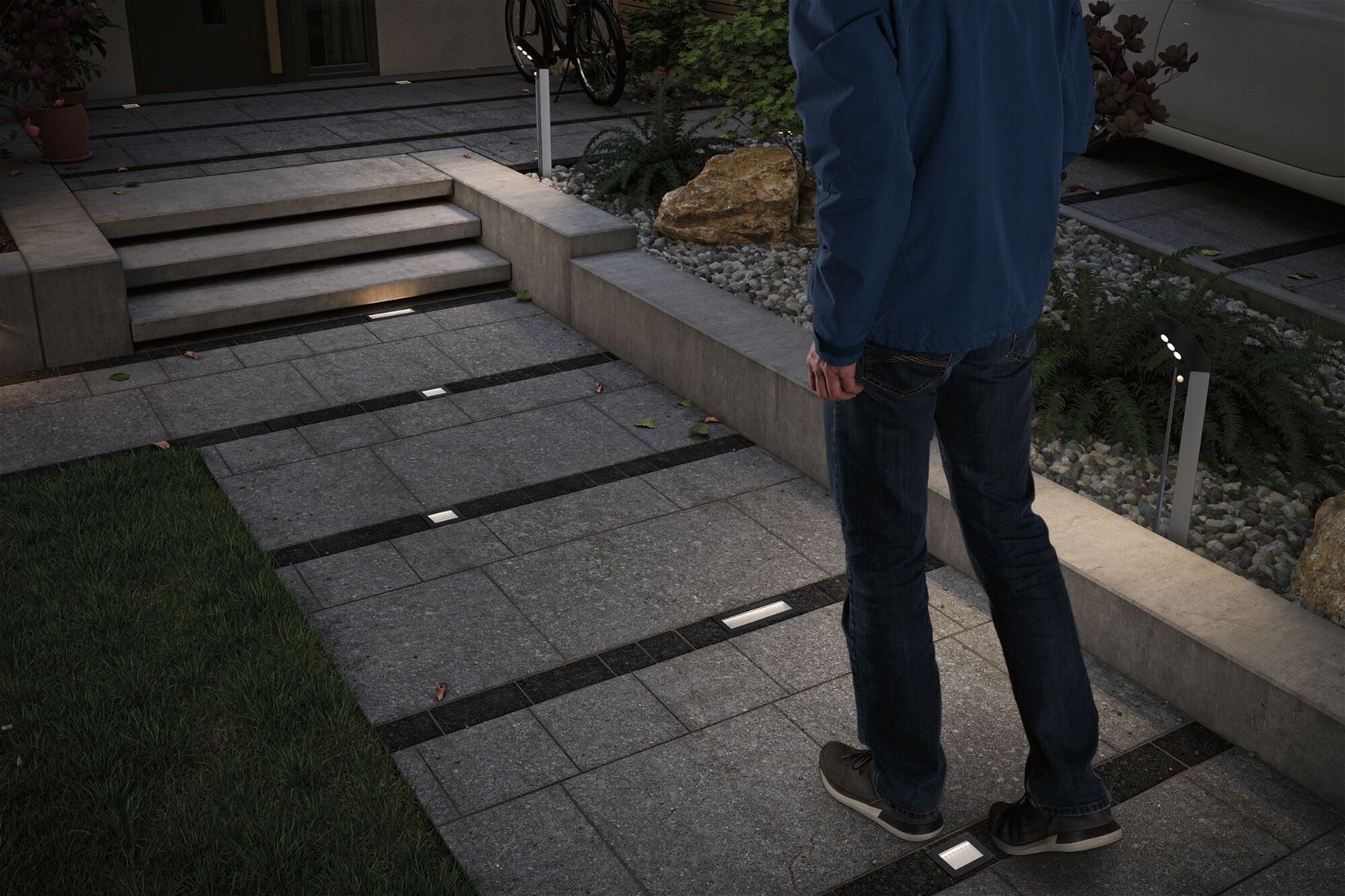 Paulmann LED Einbauleuchte »Solar Bodeneinbauleuchte Domenic IP67 3000K 0,12lm Schwarz«, 1 flammig
