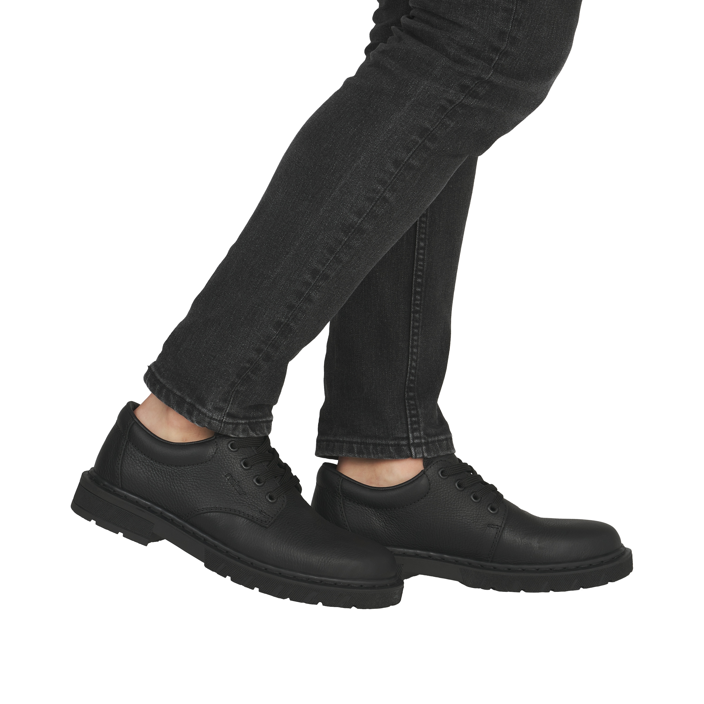 Rieker Schnürschuh, Halbschuh, Basic-Schnürer, mit Profilsohle und Lederinnensohle