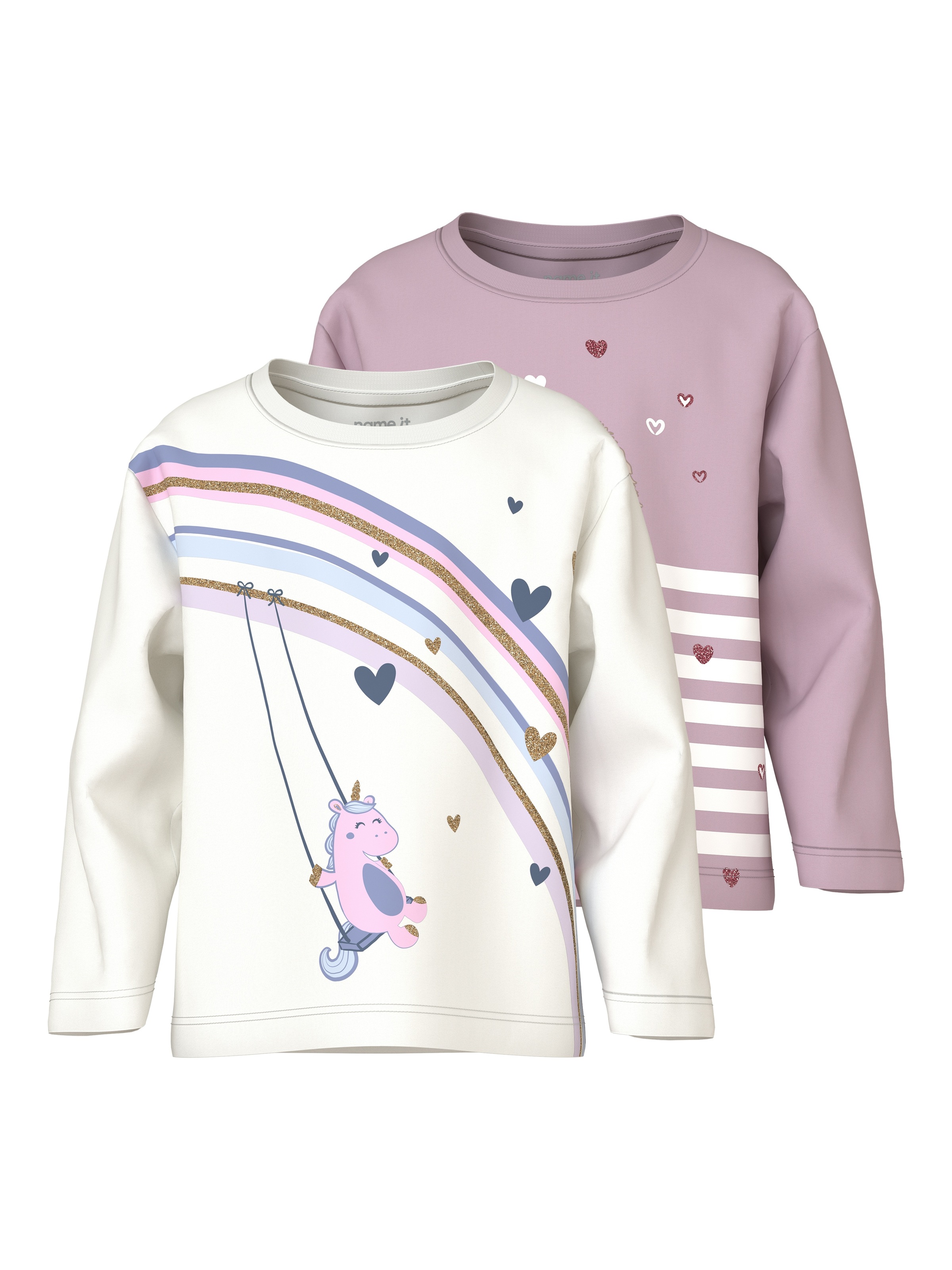 Name It Langarmshirt »NMFVALIANE 2P LS NREG TOP« Packung, 2 tlg.