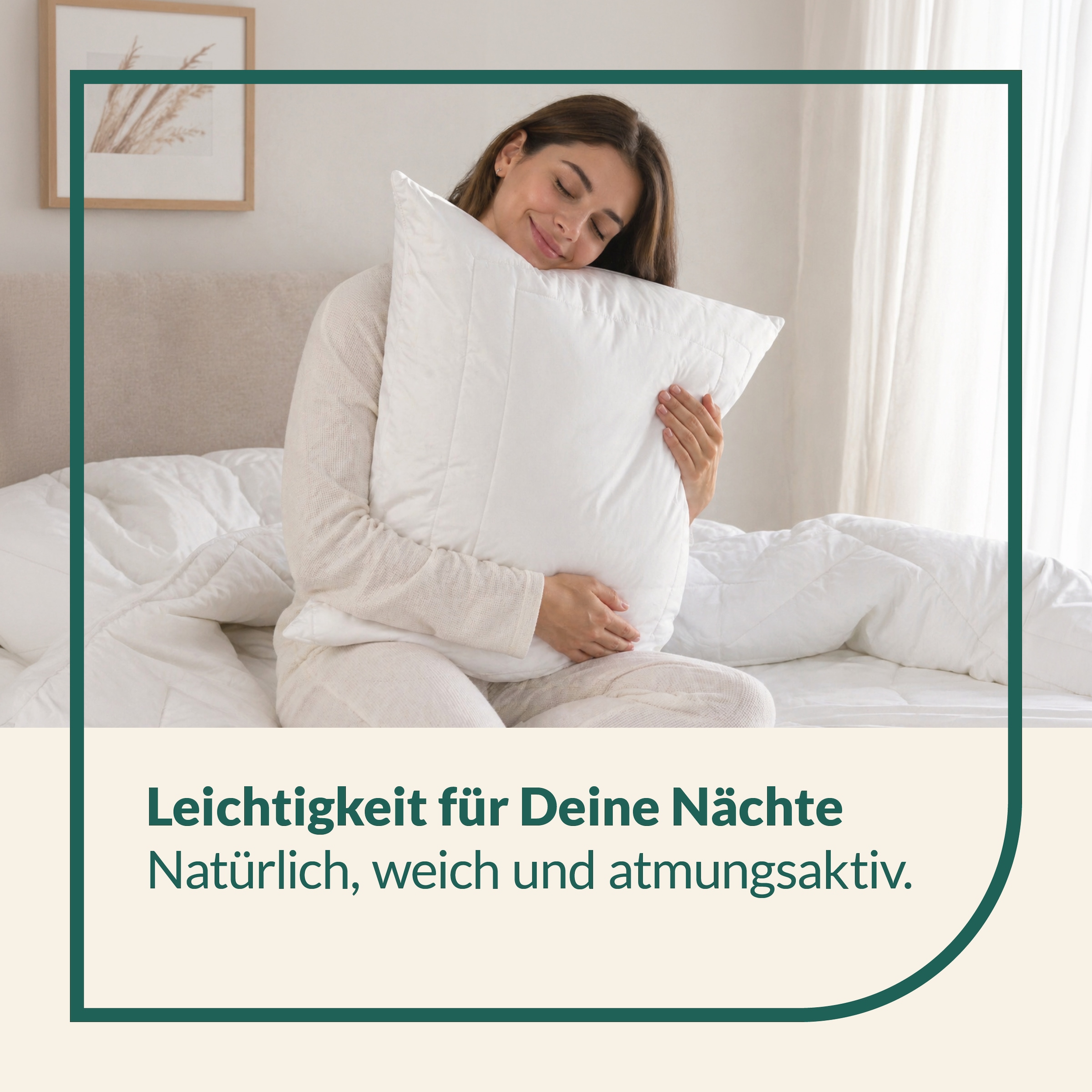 fan Kopfkissen »African Cotton, 40x80 & 80x80 cm« Füllung: 60% Polyester / 40% Lyocell (Tencel) 1 Stk. tlg. Kopfkissen mit hochwertigem Baumwollbezug (KBA), Made in Germany