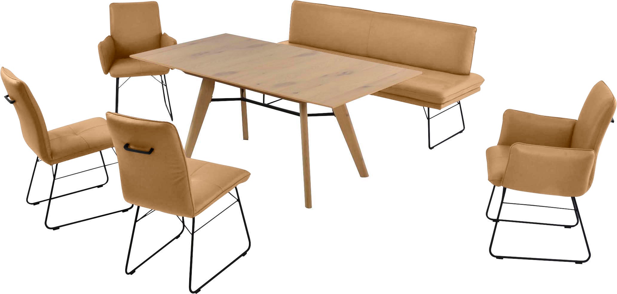 K+W Komfort & Wohnen Essgruppe »Giacomo IV« 6 Stk. tlg. Polsterbank in 2 Gr günstig online kaufen