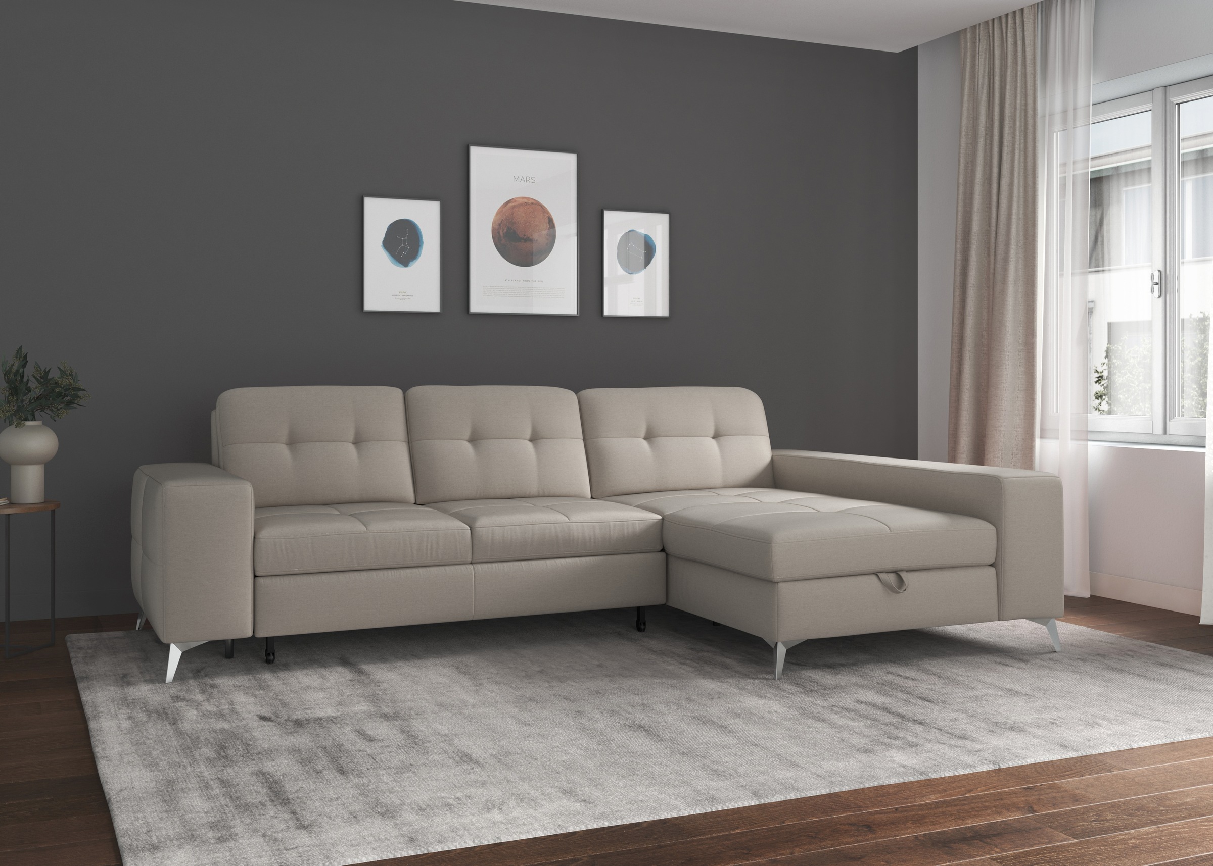 sit&more Ecksofa »Baviene L-Form«, inklusive Sitztiefenverstellung und Fede günstig online kaufen