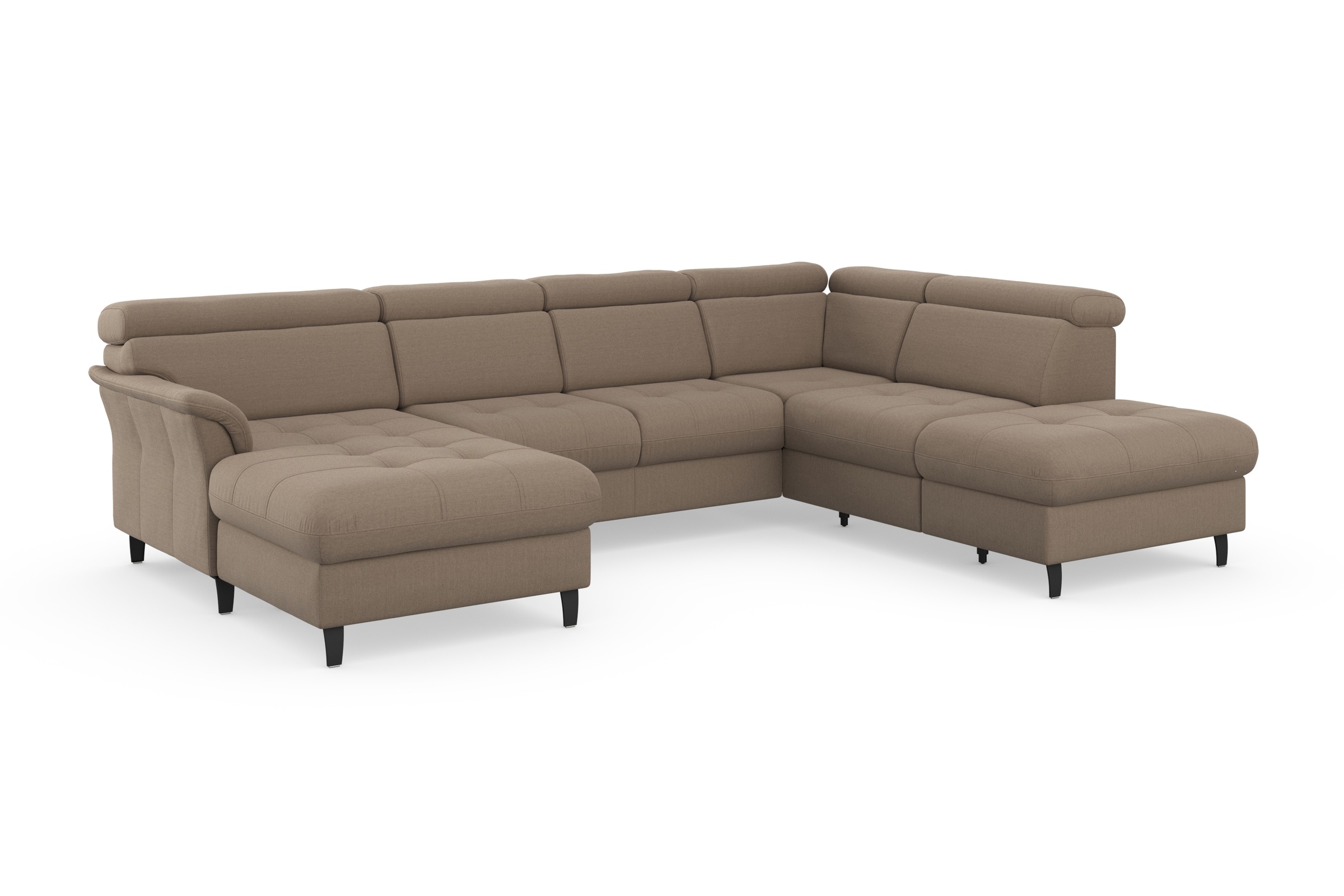 sit&more Wohnlandschaft »Marano U-Form«, inklusive Kopfteilverstellung, wahlweise mit Bettfunktion, Bettkasten