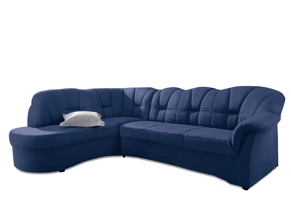 DOMO collection Ecksofa »Papenburg, zeitlose Rückensteppung, elegante Armle günstig online kaufen