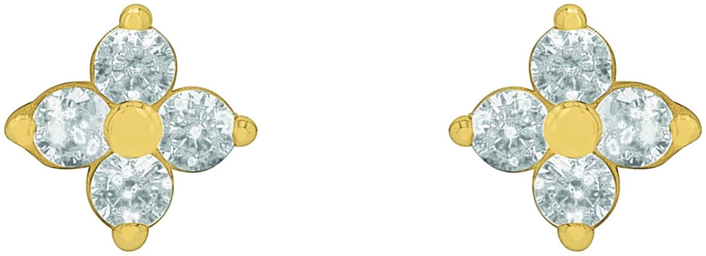 Amor Paar Ohrstecker »Blume, 2028114«, mit Zirkonia (synth.)