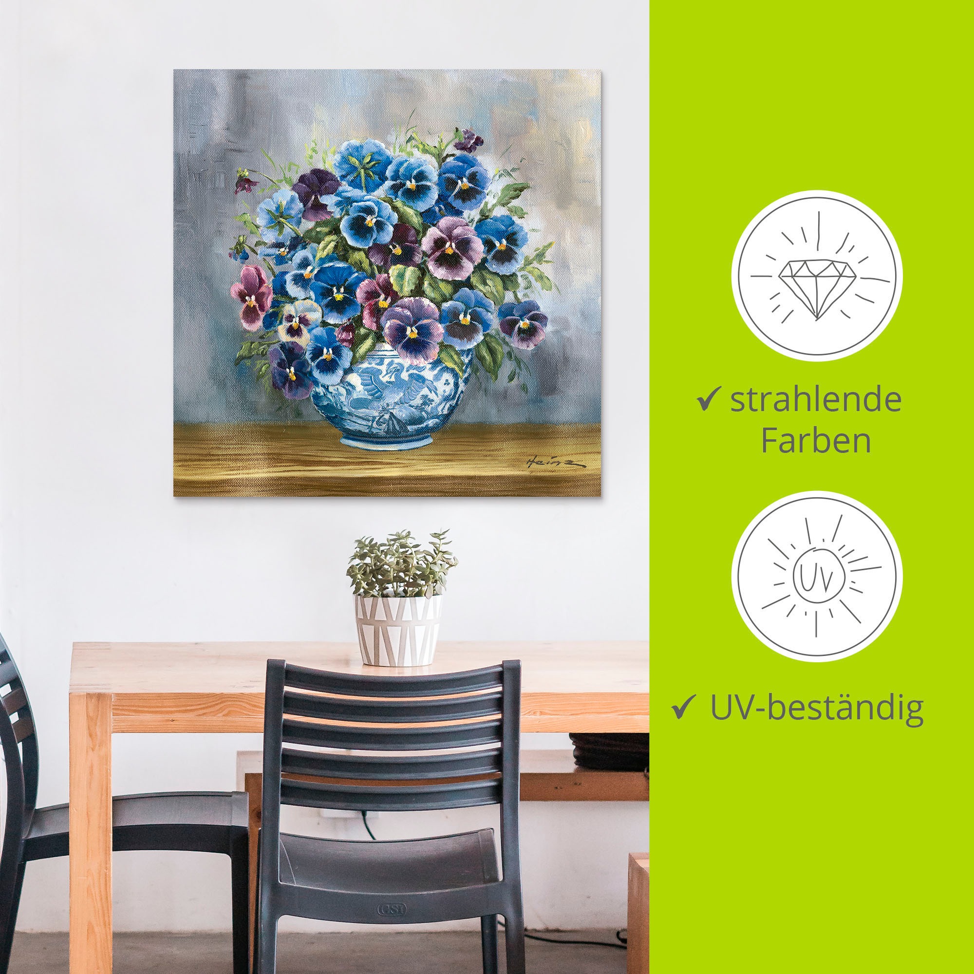 Artland Wandbild »Stiefmütterchen«, Blumenbilder, (1 St.), als Alubild, Outdoorbild, Leinwandbild, Poster, Wandaufkleber