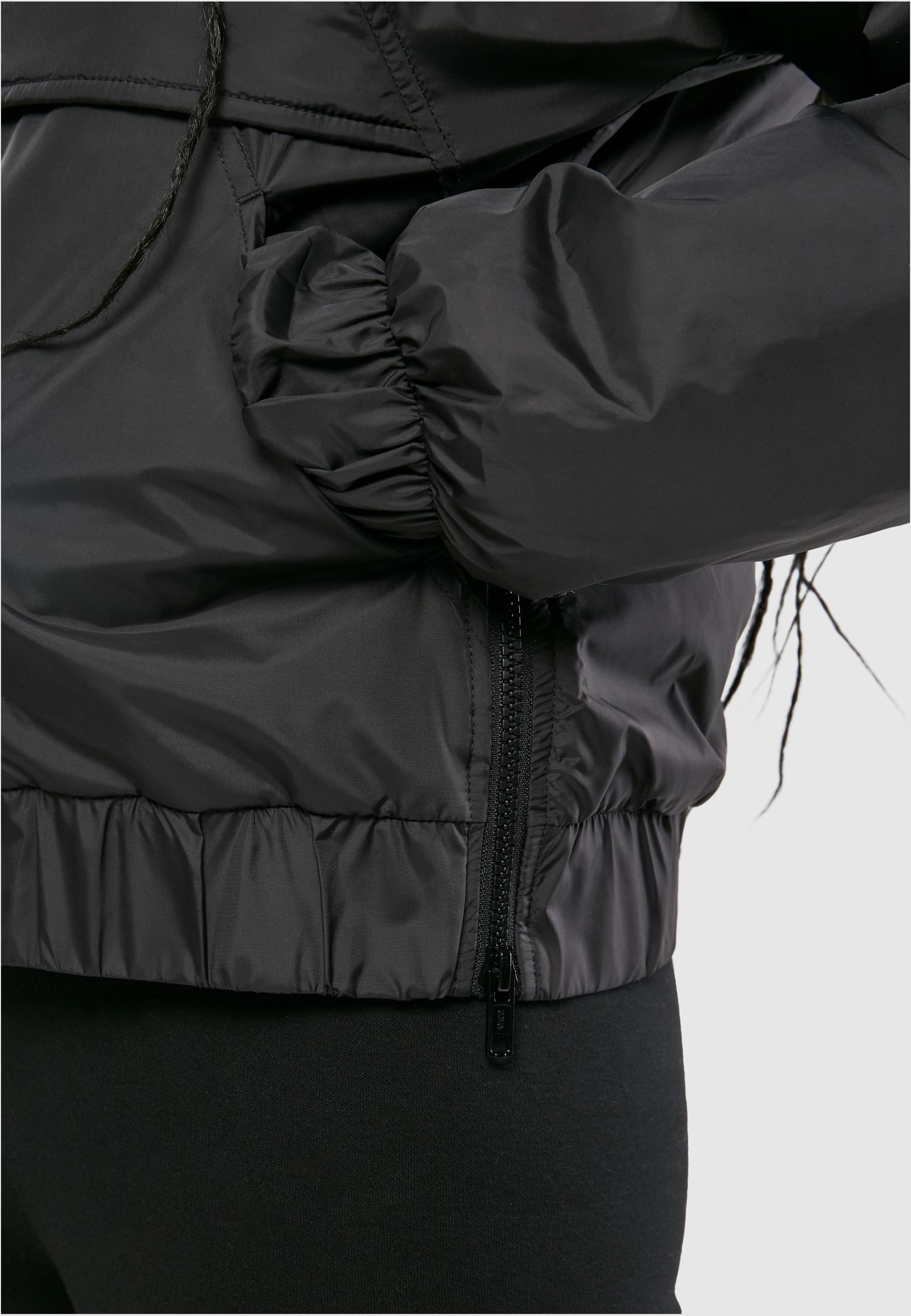 URBAN CLASSICS Winterjacke »Urban Classics Damen Ladies Sherpa Mix Pull Over Jacket« 1 Stk. tlg. mit Kapuze