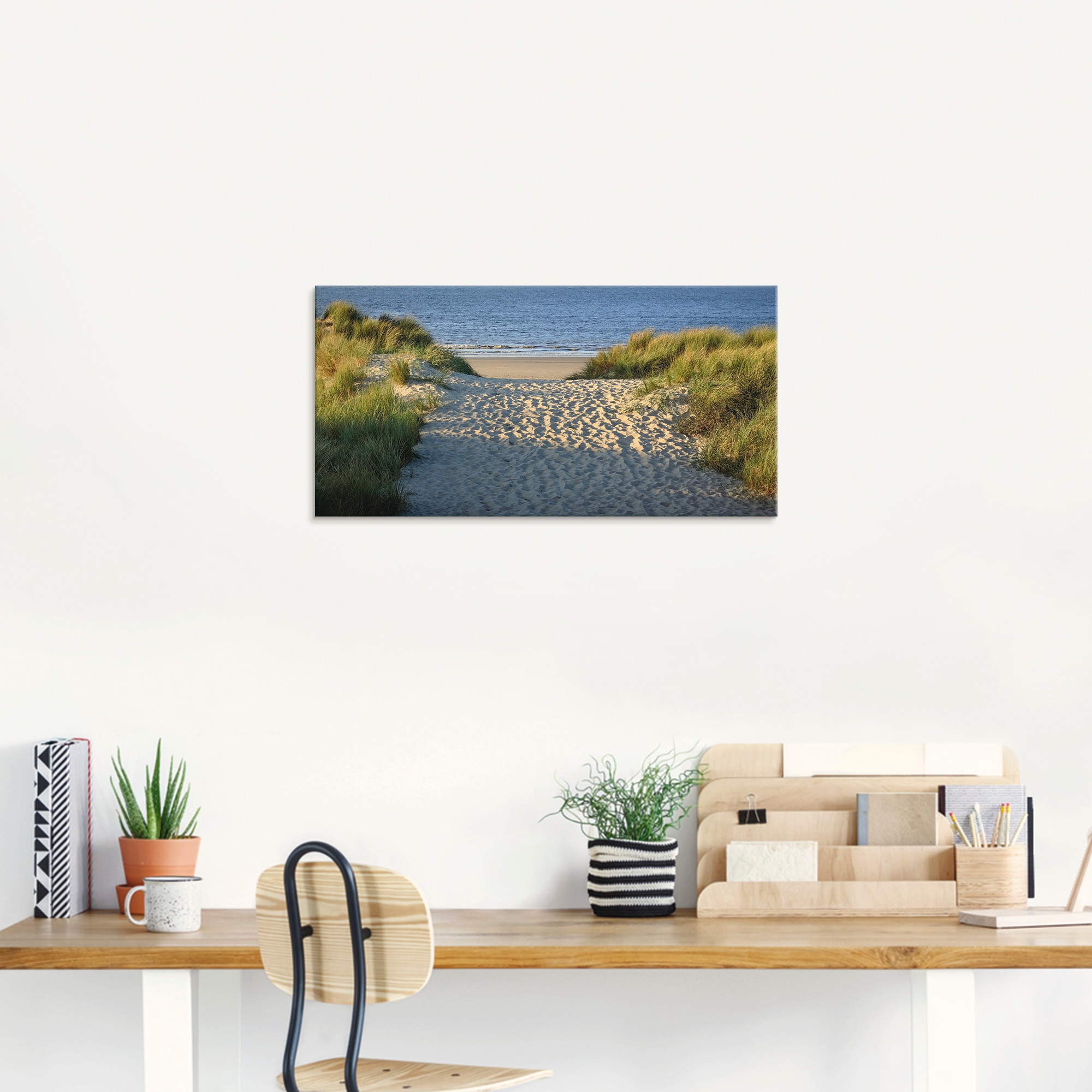 Artland Glasbild »Strandaufgang«, Strand, (1 St.), in verschiedenen Größen