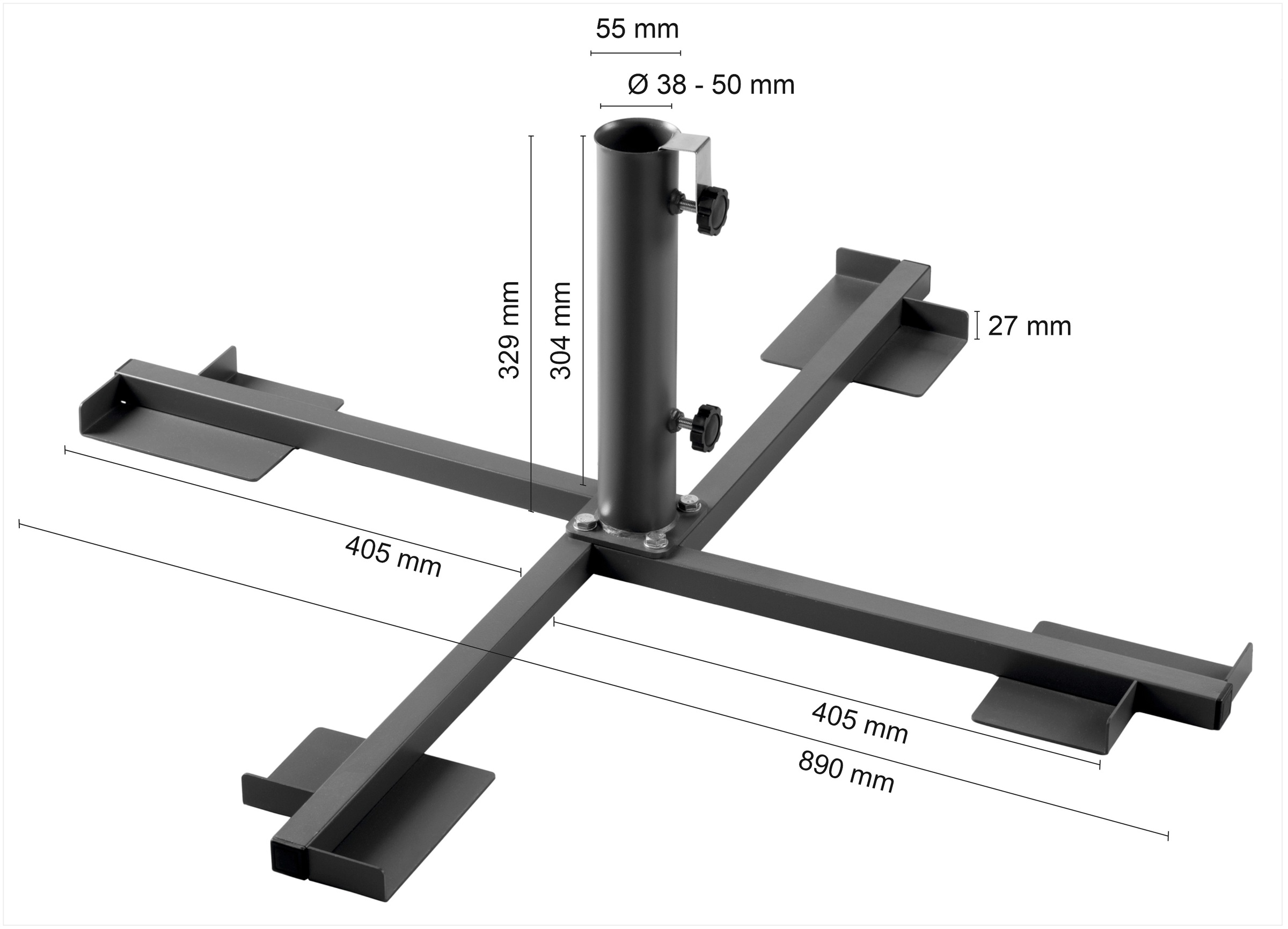 Schneider Schirme Plattenständer »Plus« für 50 mm Ø Rohr