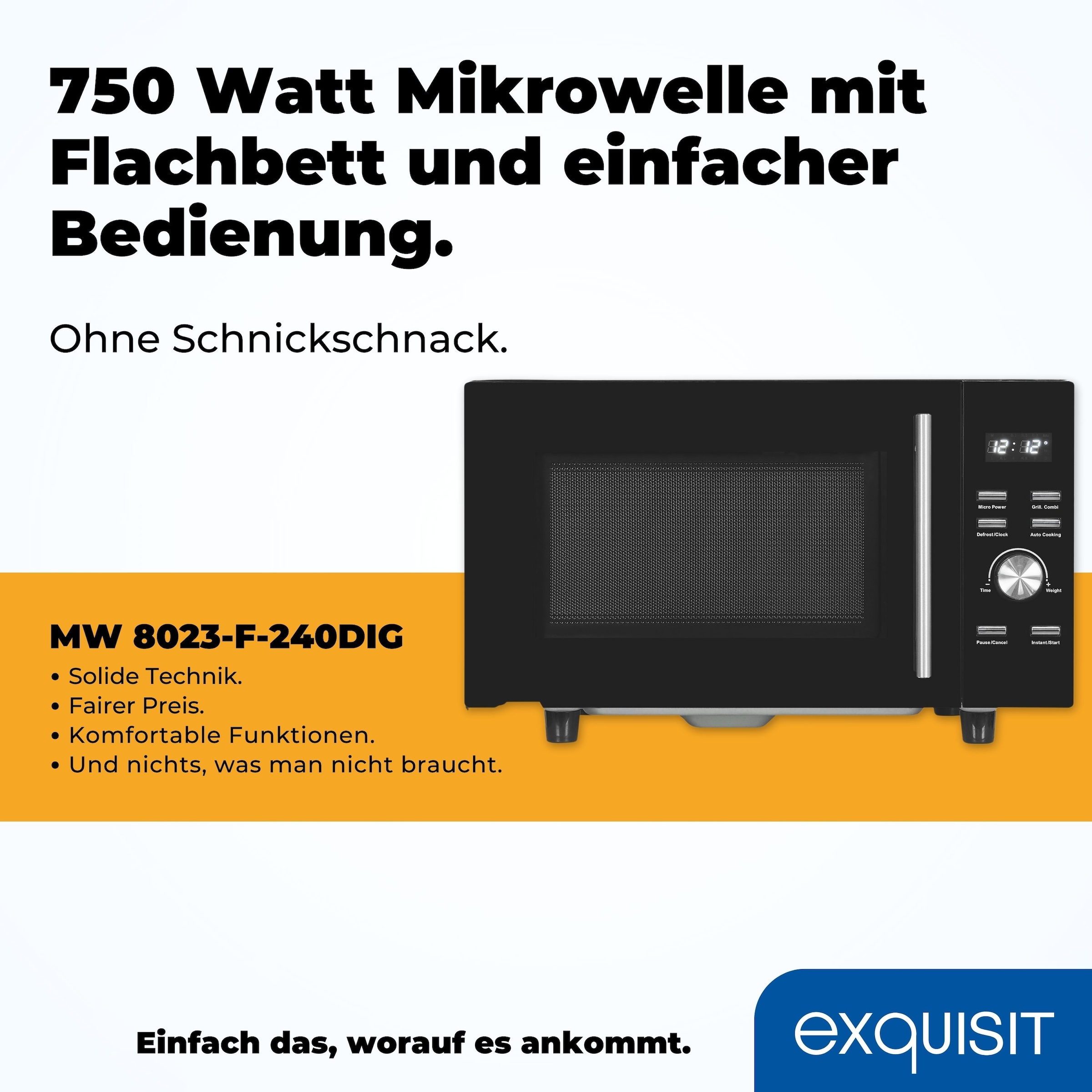 exquisit Mikrowelle »MW8023-F-240DIG«, Mikrowelle