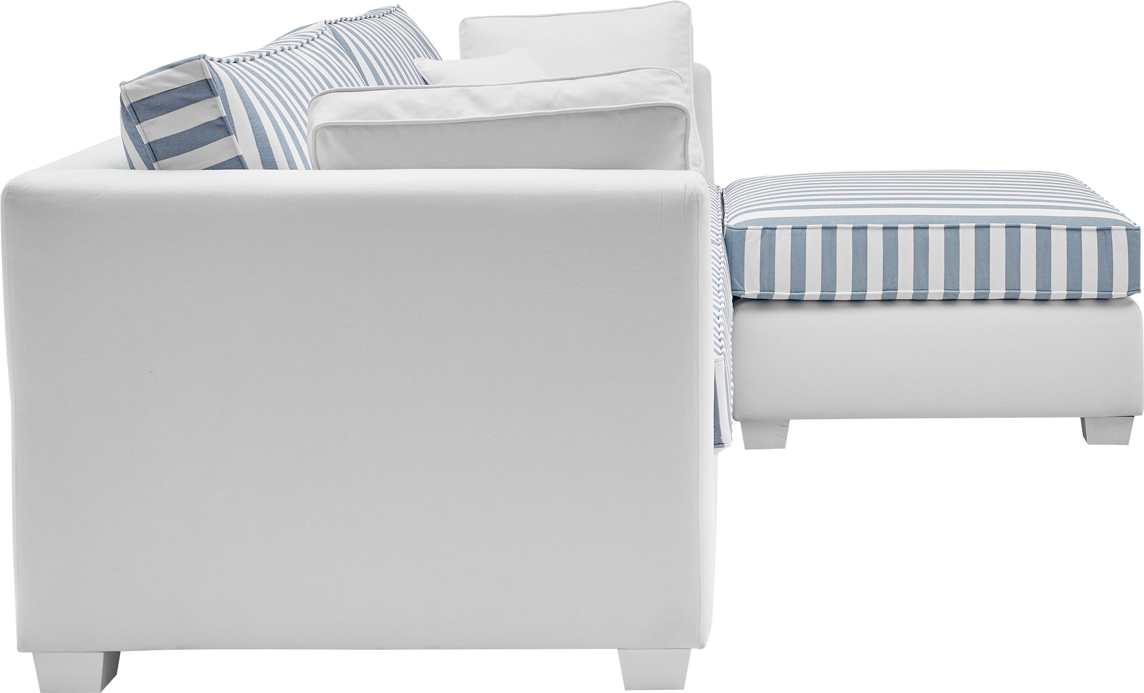 Home affaire Polsterecke »CALIFORNIA«, (2 St.), maritimer Landhausstil, Ecksofa, Hocker links / rechts montierbar