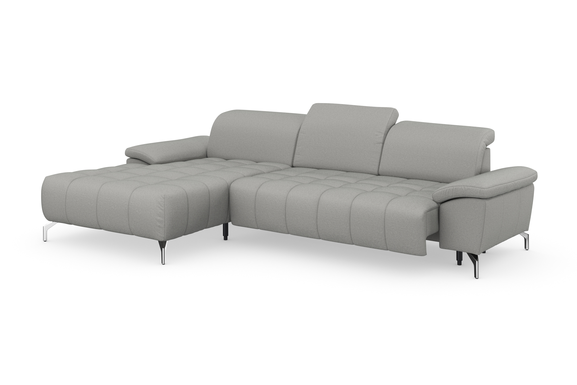 sit&more Ecksofa »Cool L-Form«, wahlweise mit Kopfteilverstellung und Vorziehsitz, motorisch