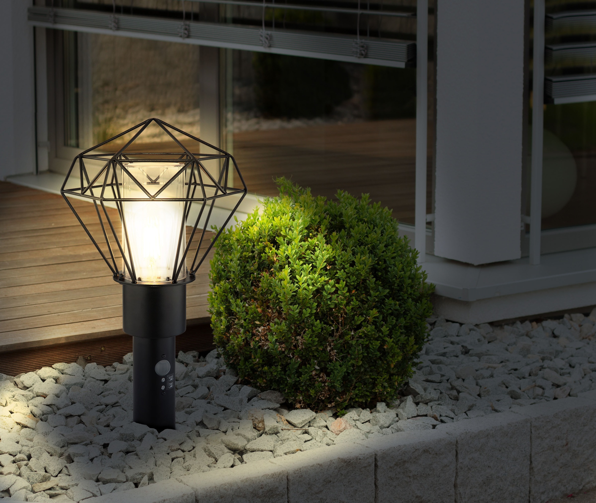 GLOBO LIGHTING Außen-Stehlampe »HORACE« E27 1 Stk. Außenleuchte für Garten & Terrasse schwarz