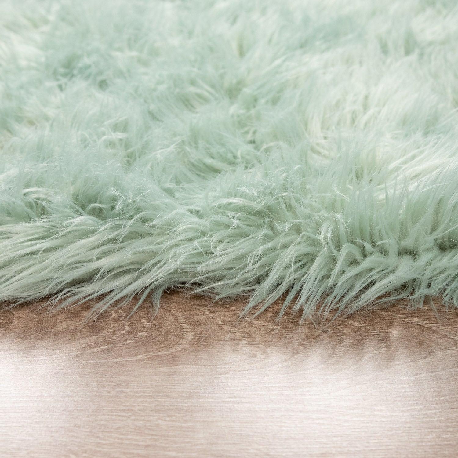 Paco Home Fellteppich »Playa 960«, rund, 64 mm Höhe, Kunstfell, Flokati-Optik, Hochflor, weich und flauschig, Uni-Farben
