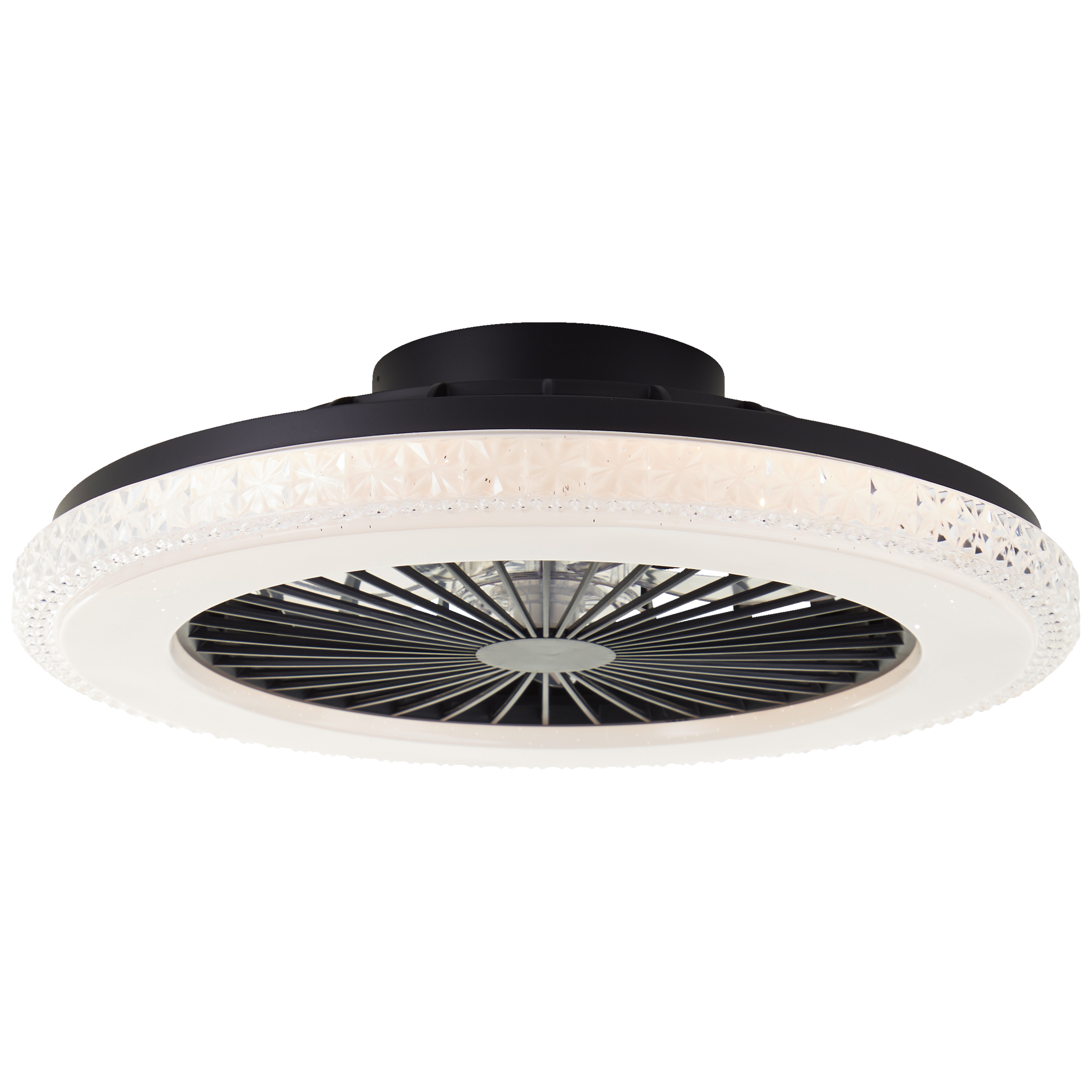 Brilliant LED Deckenleuchte »Badria«, mit Ventilator, 49 cm, digitales RGB, 4700 lm, dimmbar, 3000-6500 K