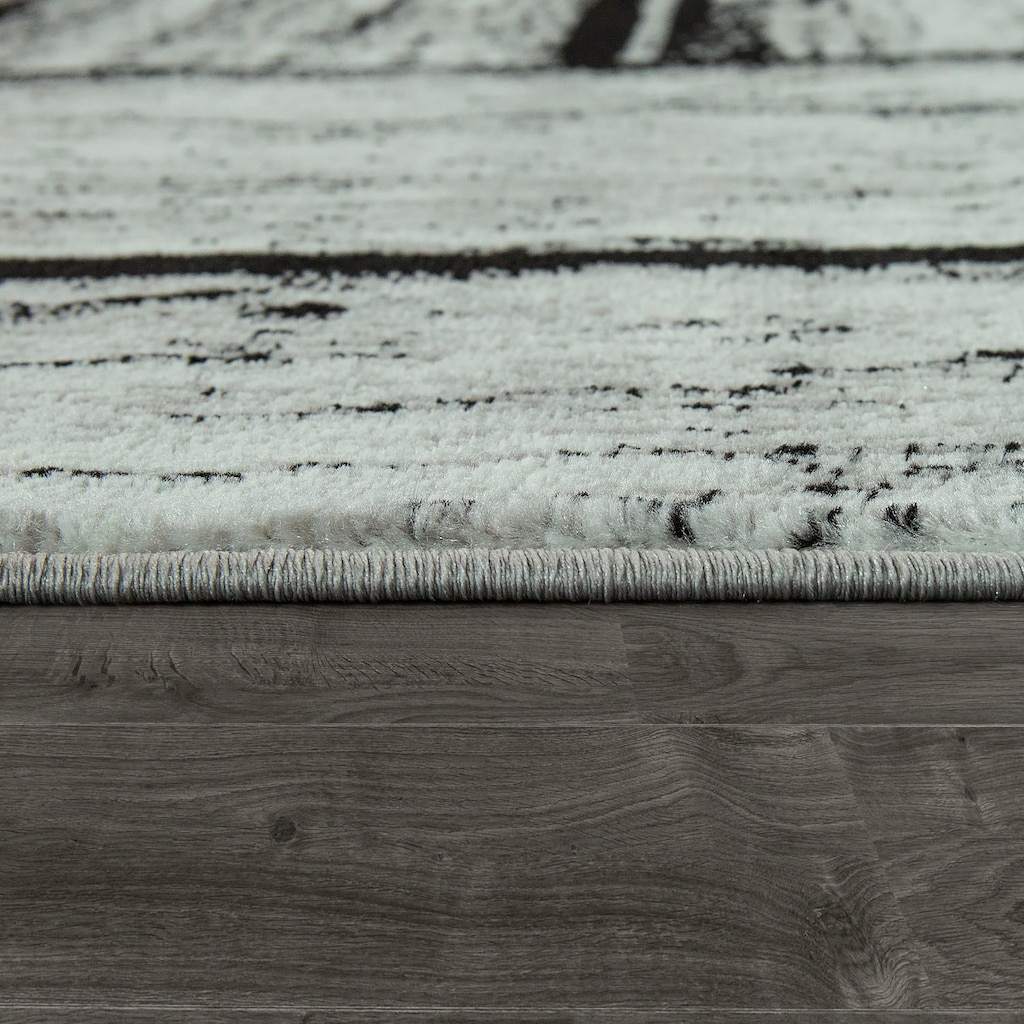 Paco Home Teppich »Sinai 079«, rechteckig, 13 mm Höhe, Kurzflor, Holzbretter Optik, ideal im Wohnzimmer & Schlafzimmer