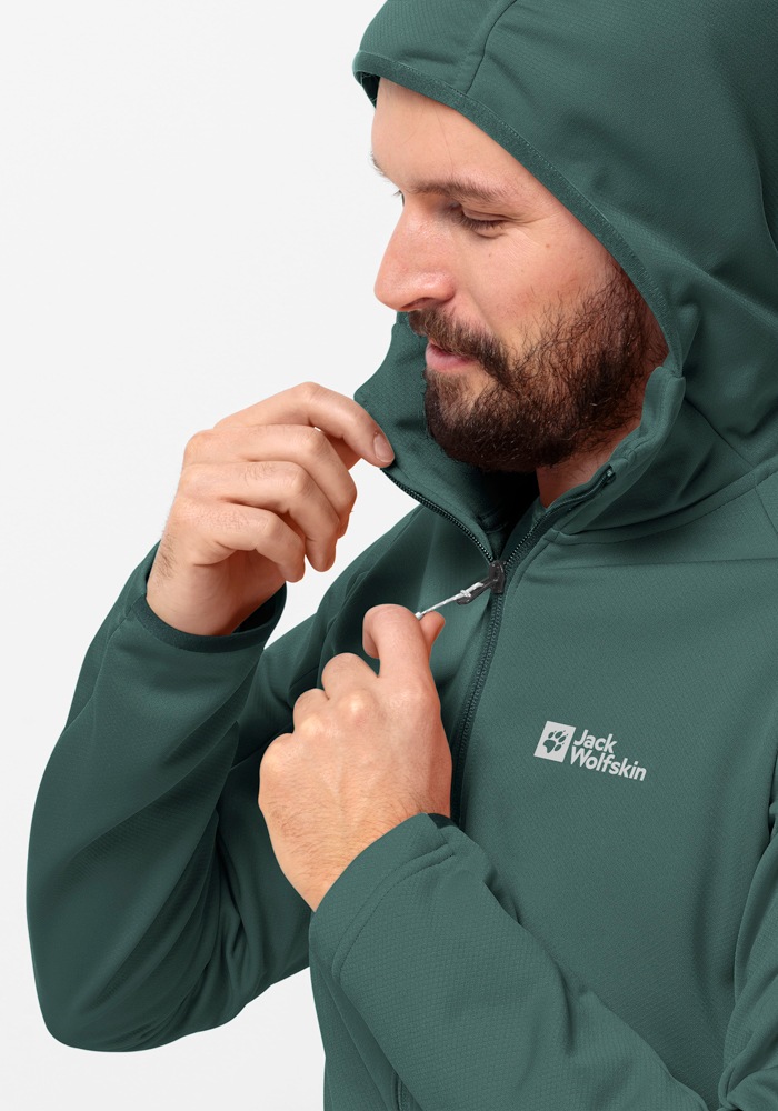 Jack Wolfskin Fleecejacke »ALPGRAT HOODED FZ M«, mit Kapuze