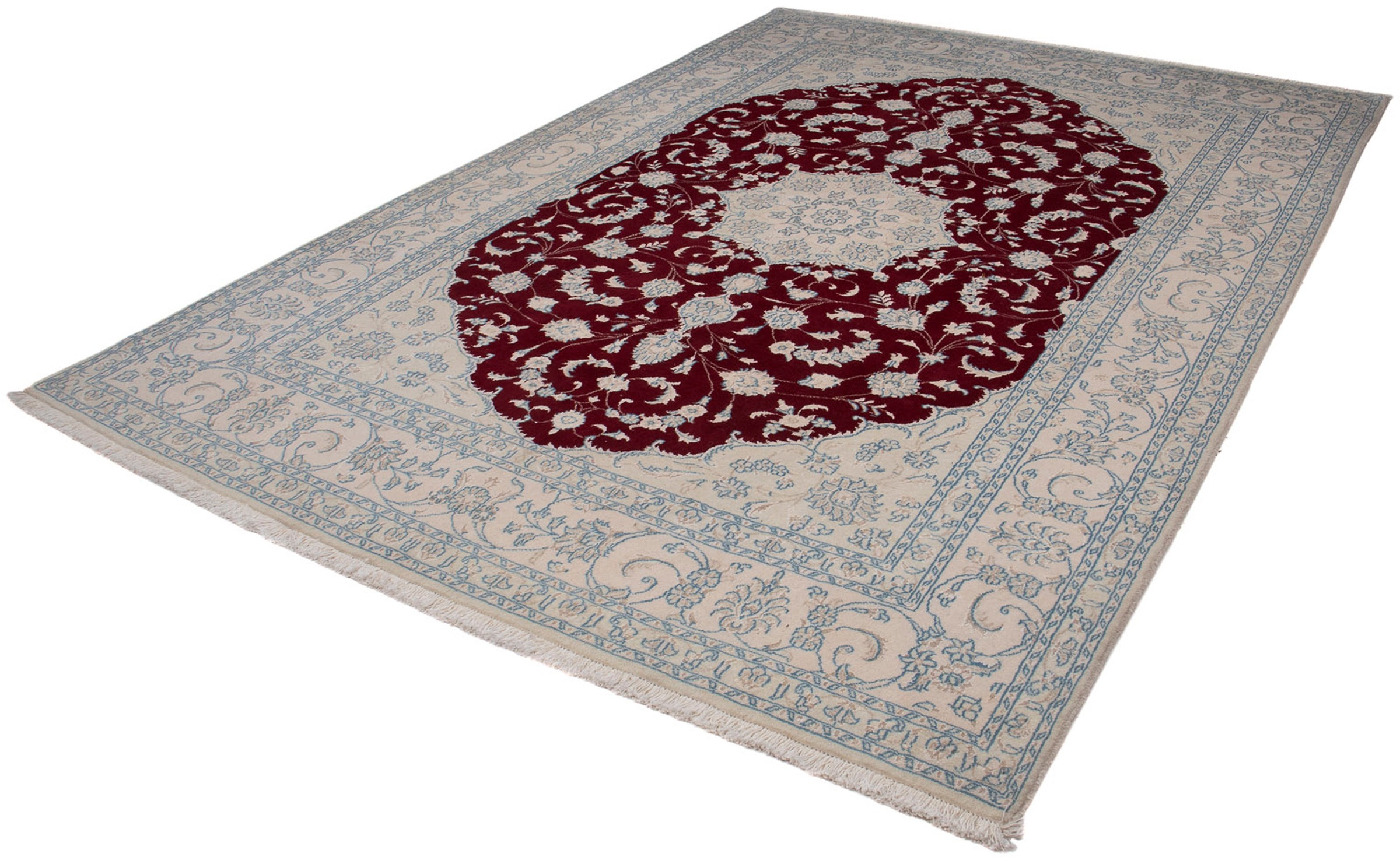 morgenland Orientteppich »Perser - Nain - 288 x 200 cm - dunkelrot«, rechte günstig online kaufen