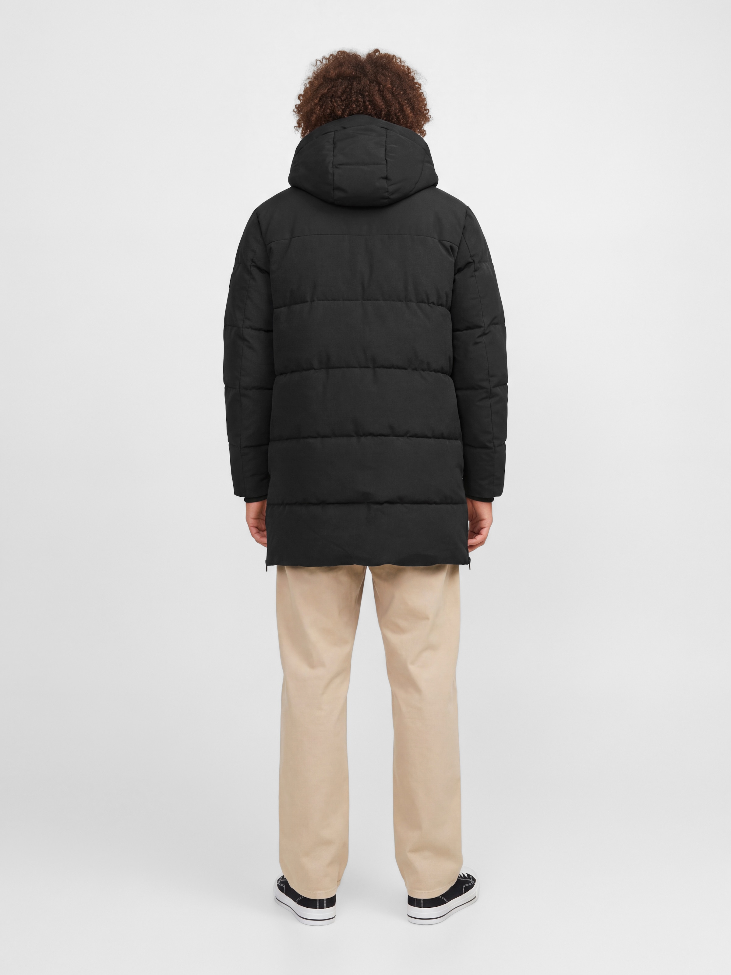 Jack & Jones PlusSize Steppjacke »JJEBECKS LONG PUFFER SN PLS« mit Kapuze Kunstfaser, länger geschnitten