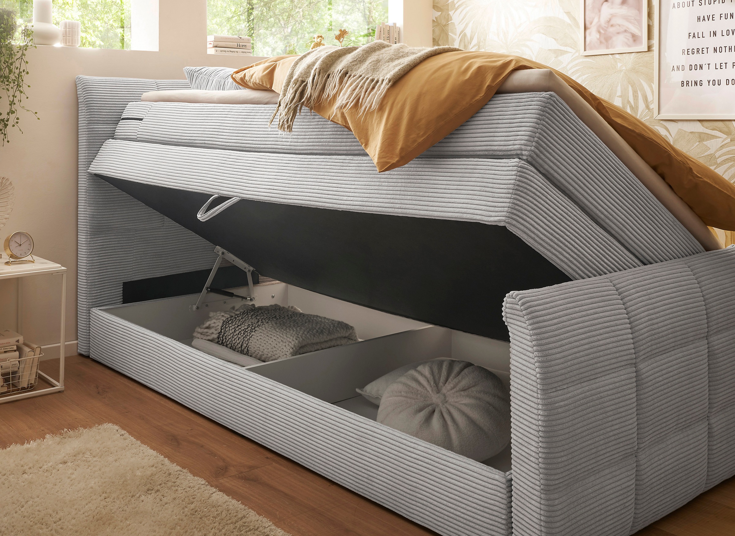 ED EXCITING DESIGN Boxspringbett »Bolivia«, harte Seite mit Kokosmatte, weiche Seite mit Filzabdeckung