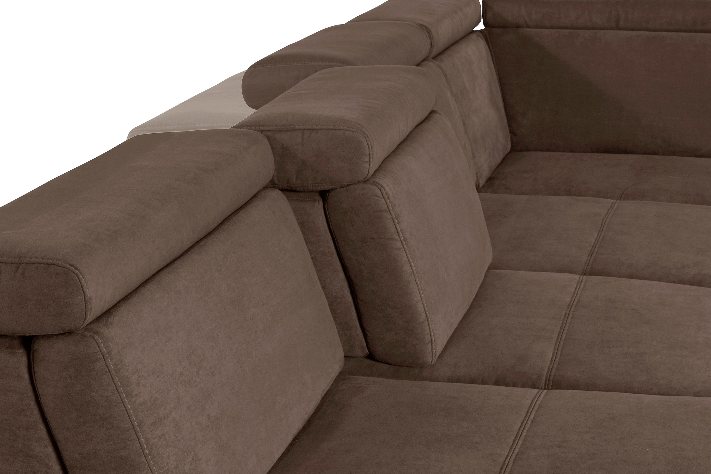 sit&more Wohnlandschaft »Gizeh U-Form«, 15 cm Fußhöhe, inklusive Sitztiefenverstellung und Kopfteilverstellung