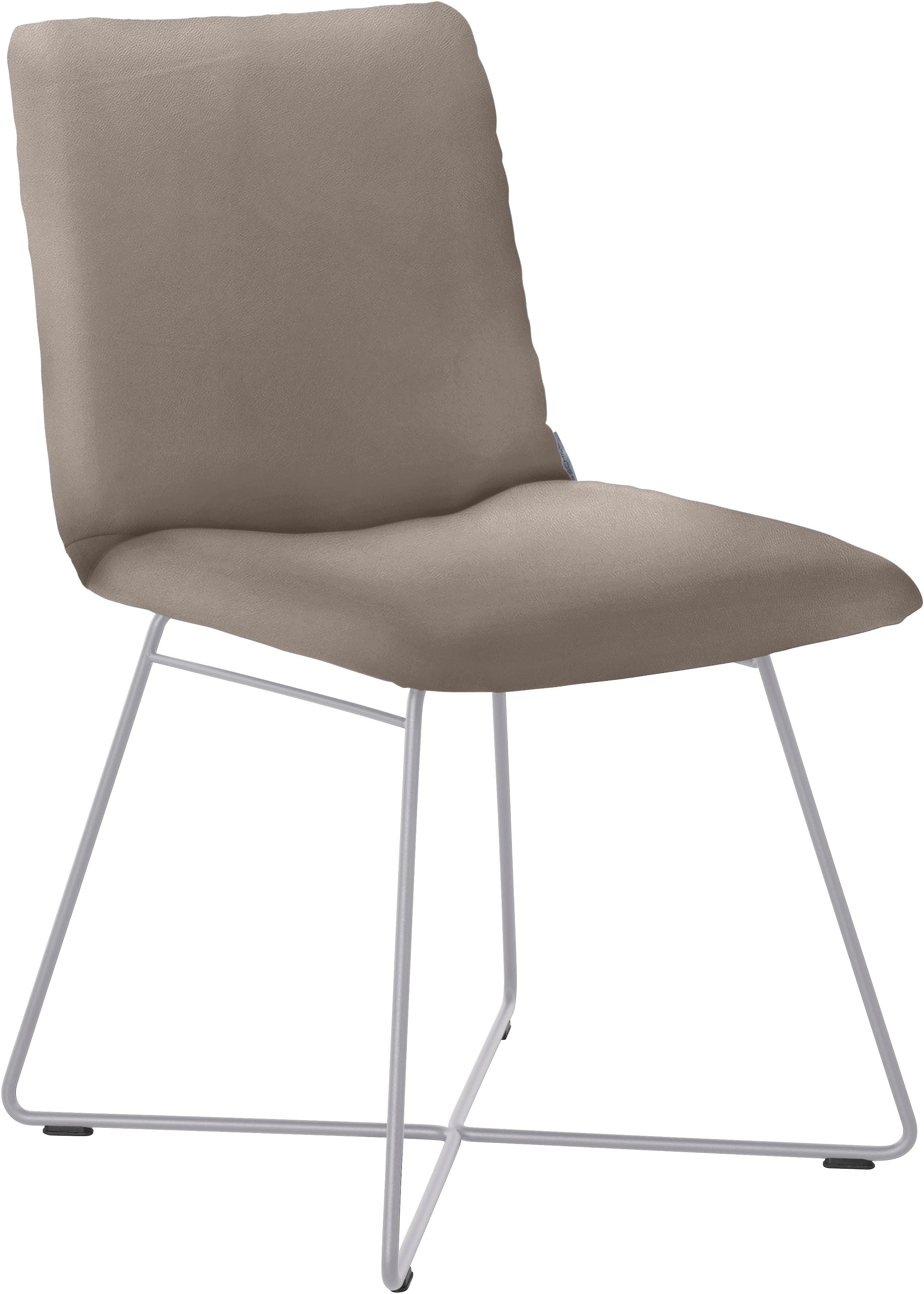 W.SCHILLIG Polsterstuhl »jakob«, Longlife Xtra-Leder Z59, mit Drahtrohrgestell in Silber matt