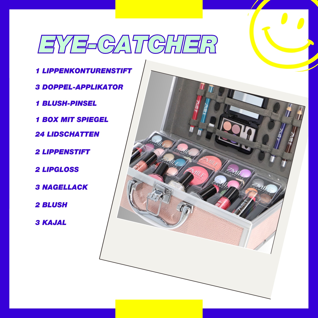 ZMILE COSMETICS Kosmetik-Koffer »Eye-Catcher«, (42 tlg.), mit veganer Formulierung