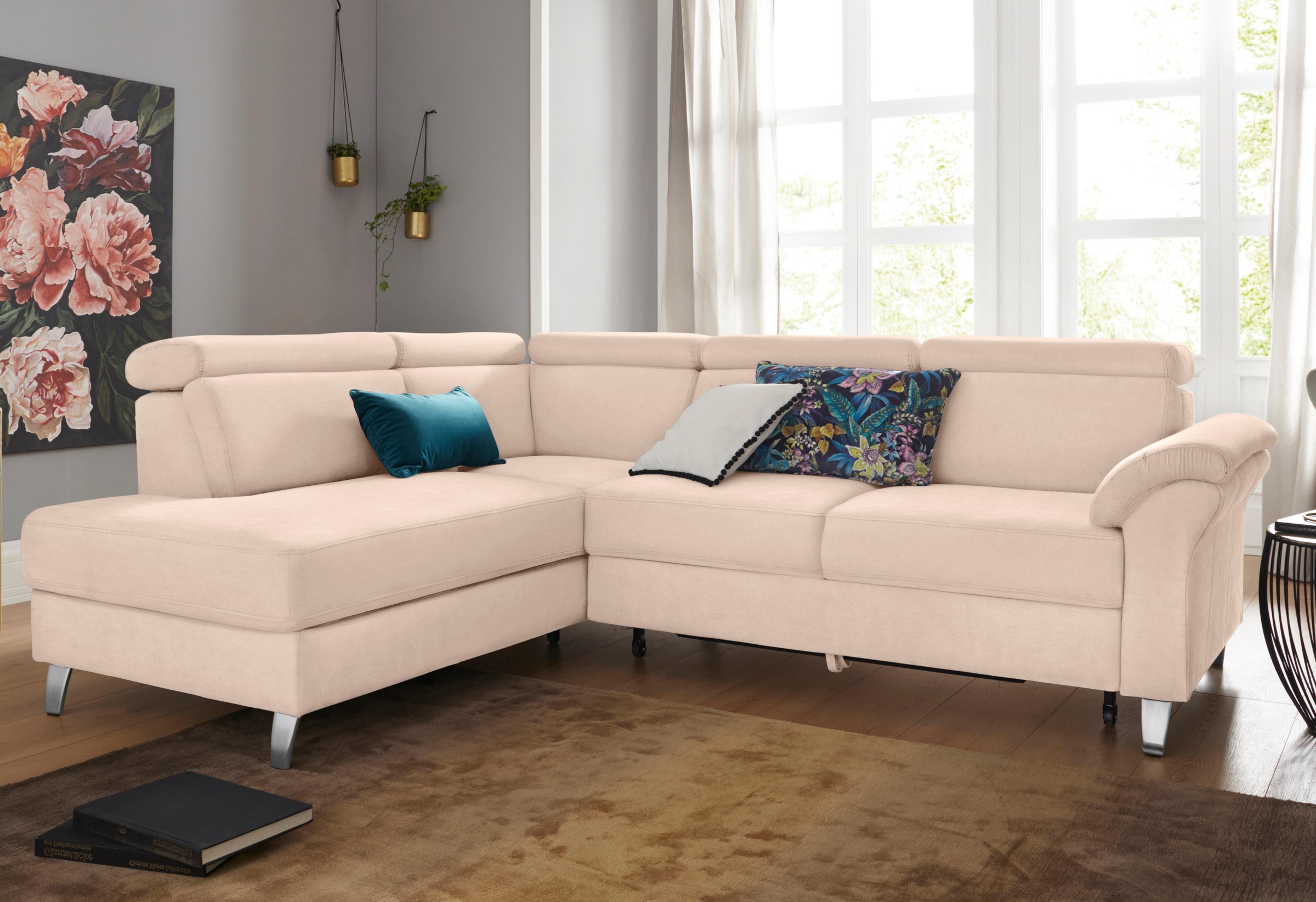 sit&more Ecksofa, inklusive Kopfteilverstellung, wahlweise mit Bettfunktion und Bettkasten