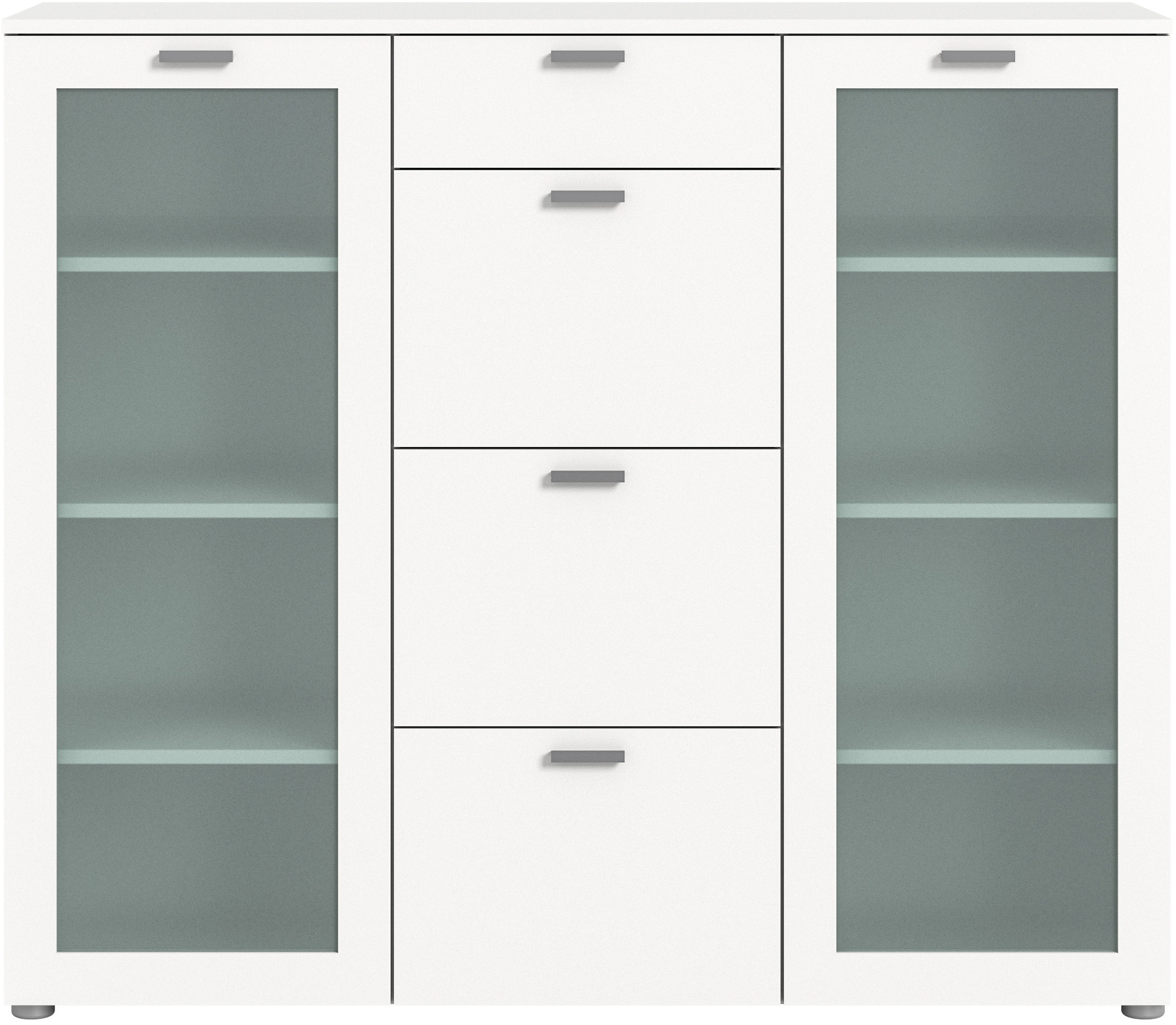 INOSIGN Highboard »Onex, Breite 135 cm, mit Glastür, vielseitig einsetzbar«, in verschiedenen Farben, Kommode, Schrank, Anrichte