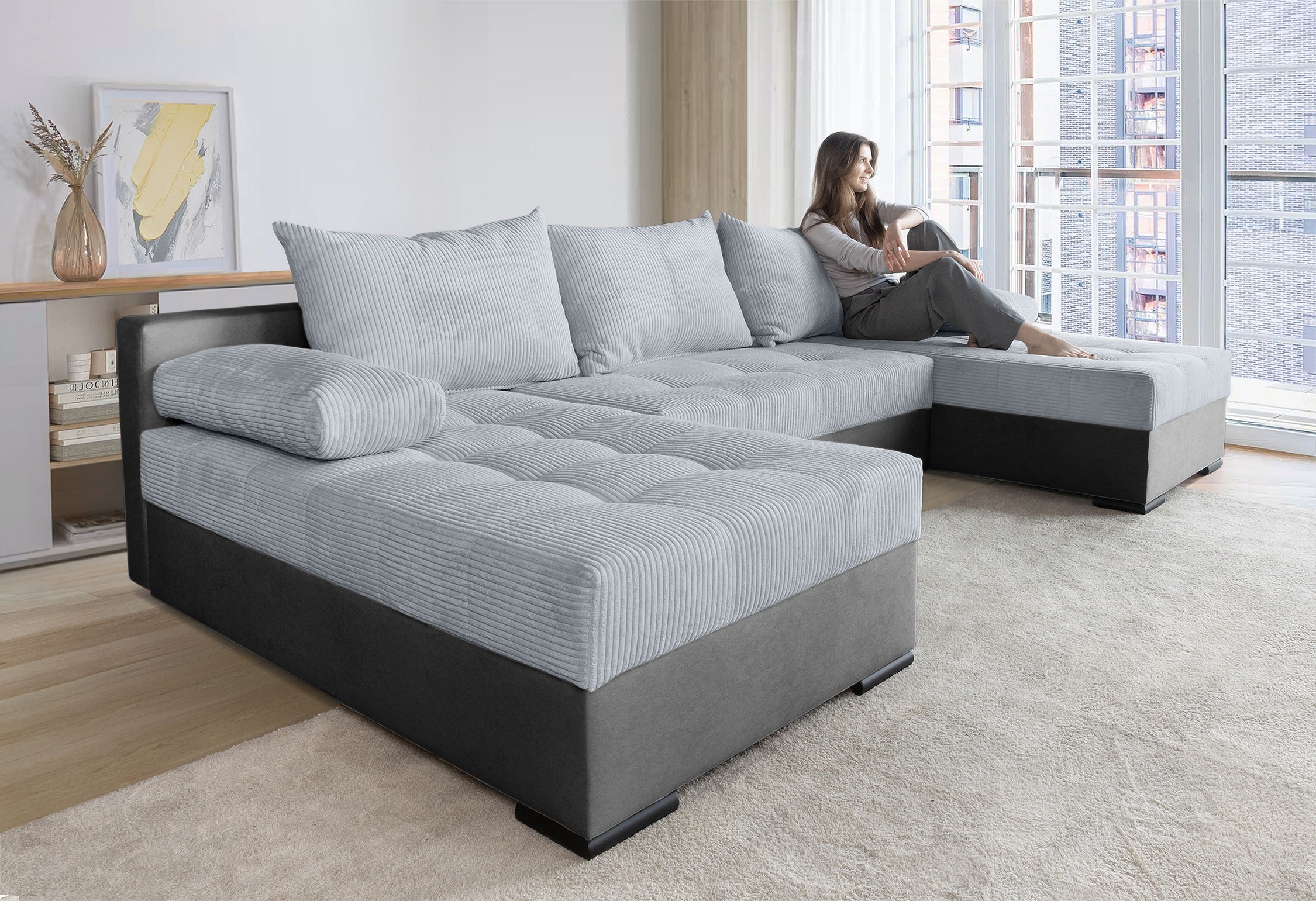 COLLECTION AB Wohnlandschaft Josy, U-Form, Schlafsofa günstig online kaufen