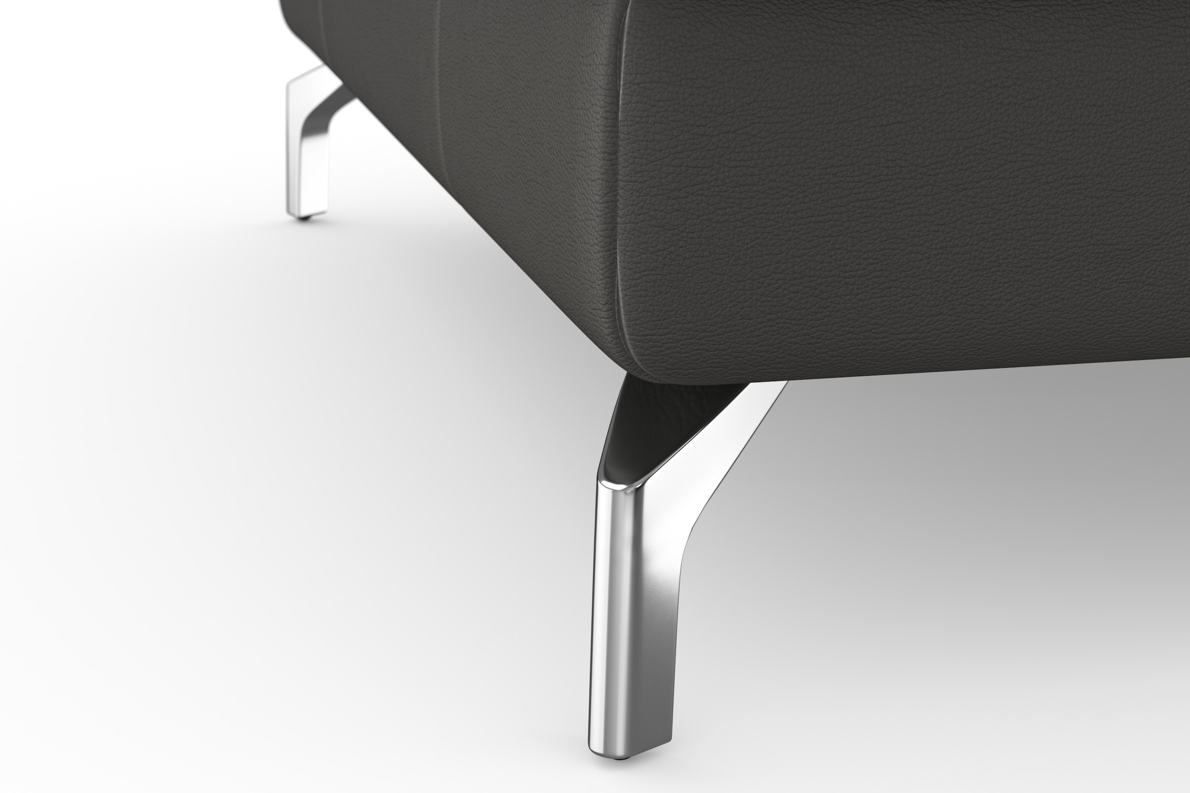 sit&more Ecksofa »Bendigo L-Form«, inklusive Sitztiefenverstellung, Bodenfreiheit 12 cm, in 2 Fußfarben
