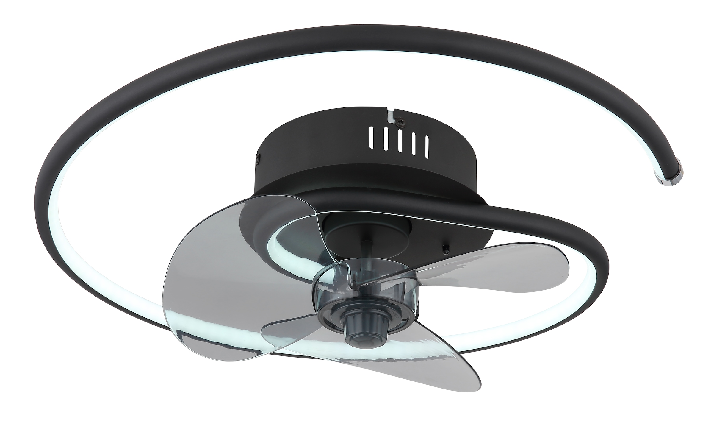 GLOBO LIGHTING Deckenleuchte »KOREN Deckenventilator«, Leuchtmittel LED-Modul | LED fest integriert, Deckenventilator Metall schwarz matt, LED
