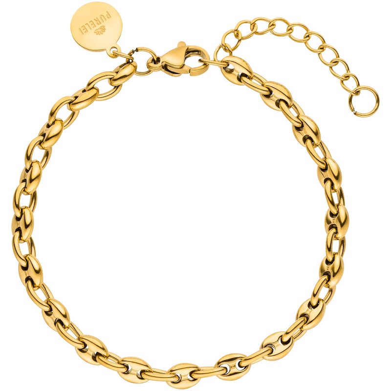 PURELEI Armband »Schmuck Geschenk Dreamscape Armkette, 24081-Bracelet-Dreamscape« gelbgoldfarben 19 cm Das Dreamscape Armband in Schiffsankerketten...