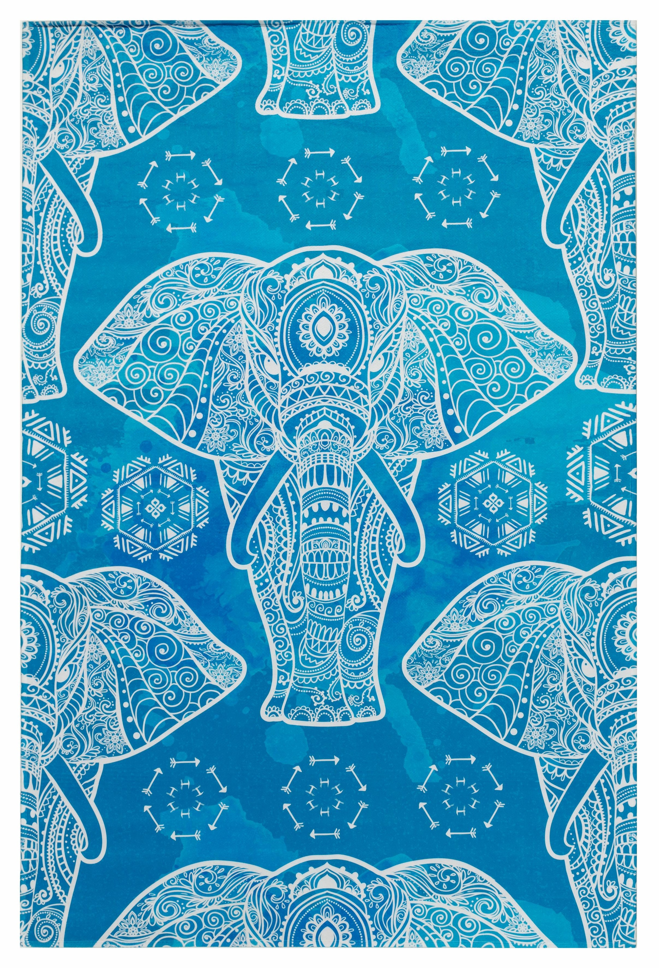 Böing Carpet Kinderteppich »Lovely Kids 411«, rechteckig, 6 mm Höhe, Motiv Elefant Mandala, Kinderzimmer