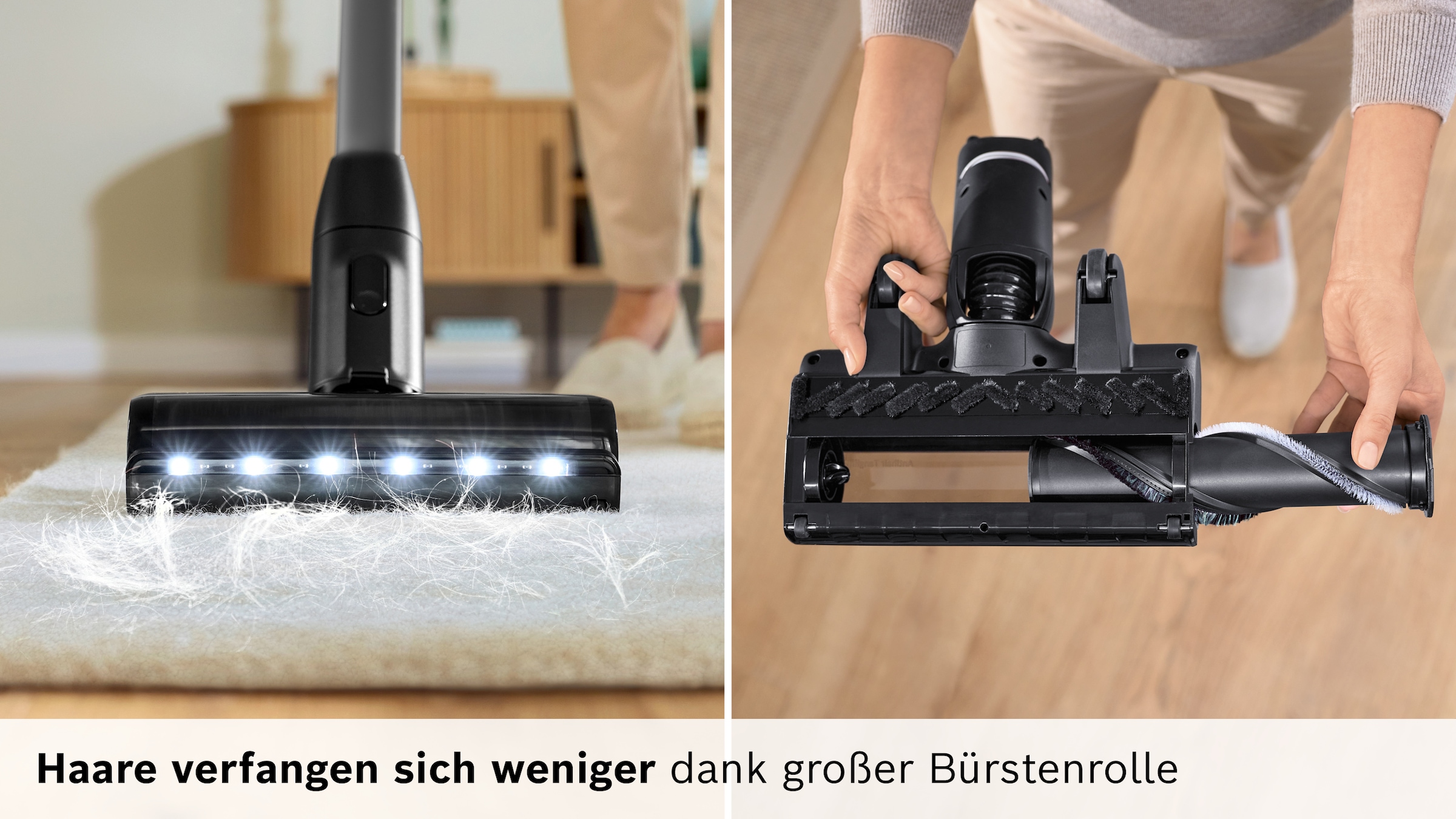 BOSCH Akku-Stielstaubsauger »Unlimited 9 BTS942WQC, MicroClean™ Technology, 10 Jahre Motorgarantie« LED-Licht, HEPA-Filtersystem, Schnellladegerät, 2 Akkus, weiß