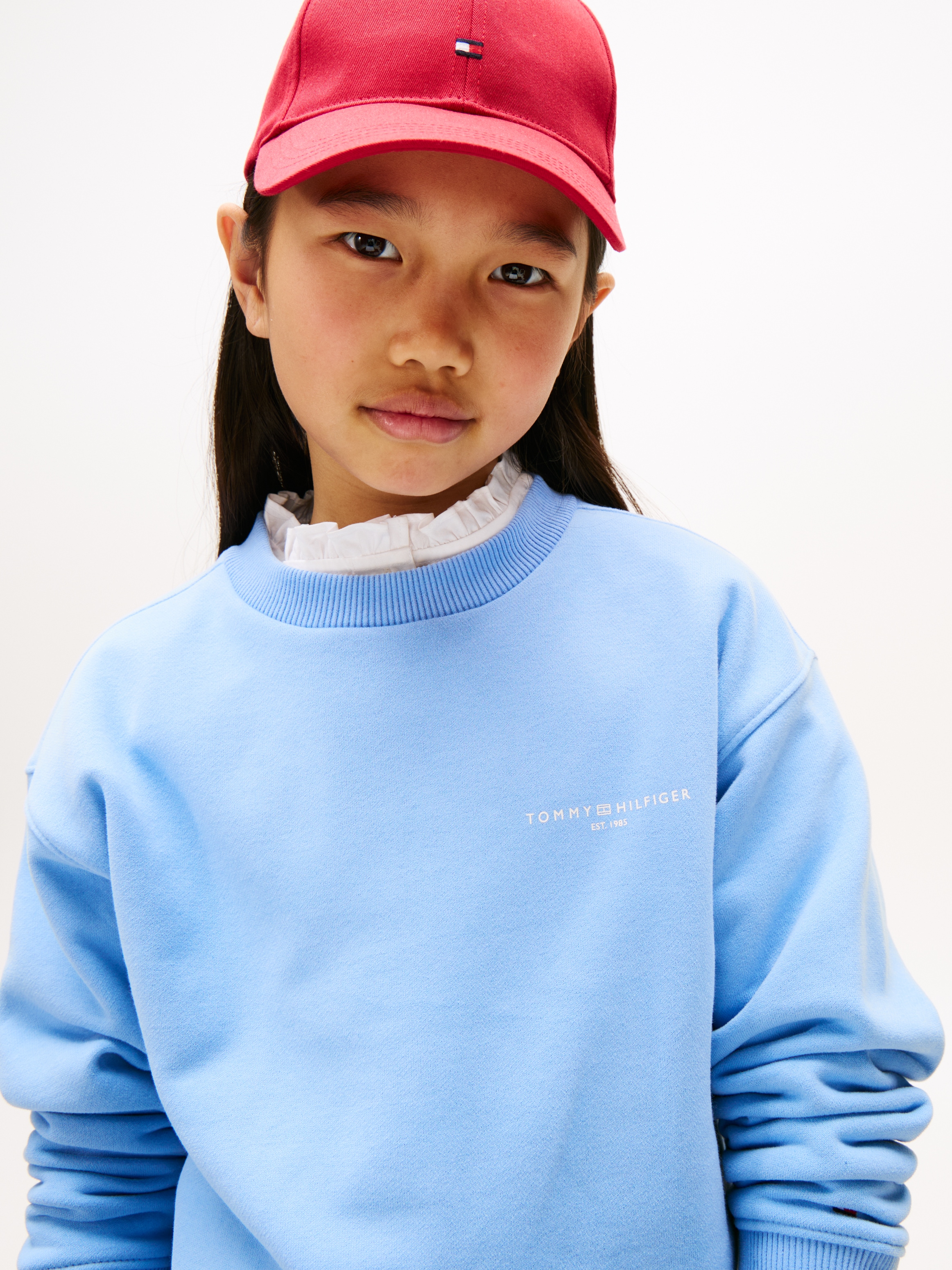Tommy Hilfiger Sweatshirt »MINI CORP C-NECK SWEATSHIRT«, für Kinder bis 16 Jahre, mit Logo-Stickerei