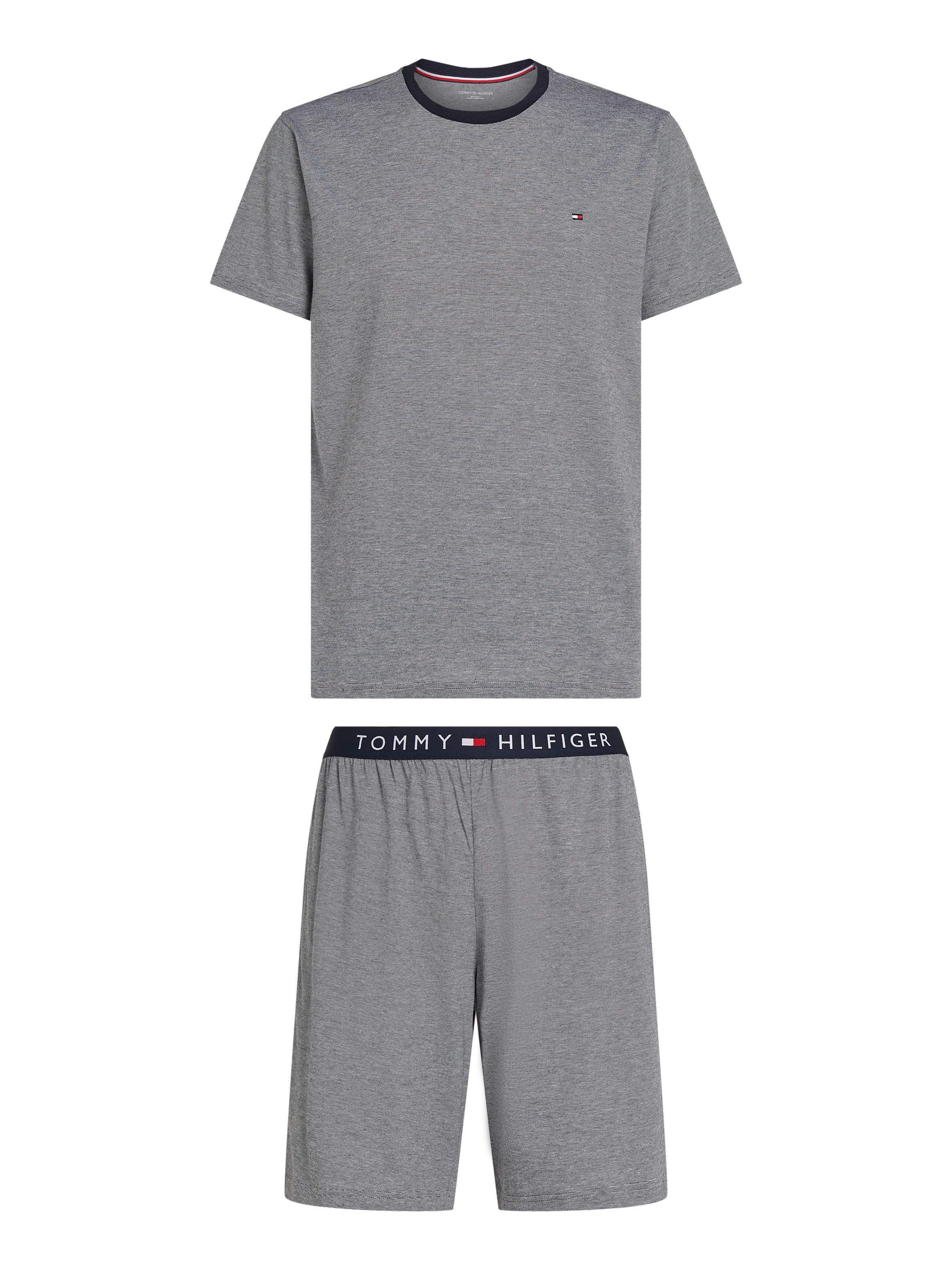 Tommy Hilfiger Underwear Schlafanzug »SS JERSEY PJ SET STRIPES«, (Set, 2 tlg., 2er), mit Streifenmuster