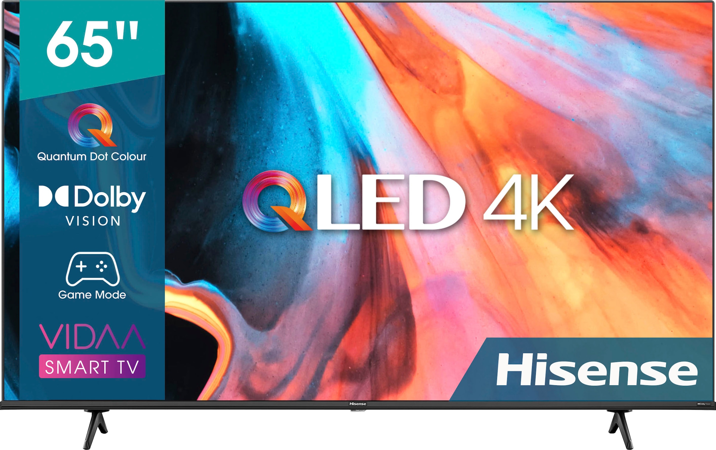 Hisense QLED-Fernseher »65E77HQ«, HLG, decoding, HDR10+ HDR10, 164 Smart-TV, Built-in, auf Zoll, Alexa Panel, 4K bestellen Ultra cm/65 HD, 60Hz Voice Rechnung VIDAA