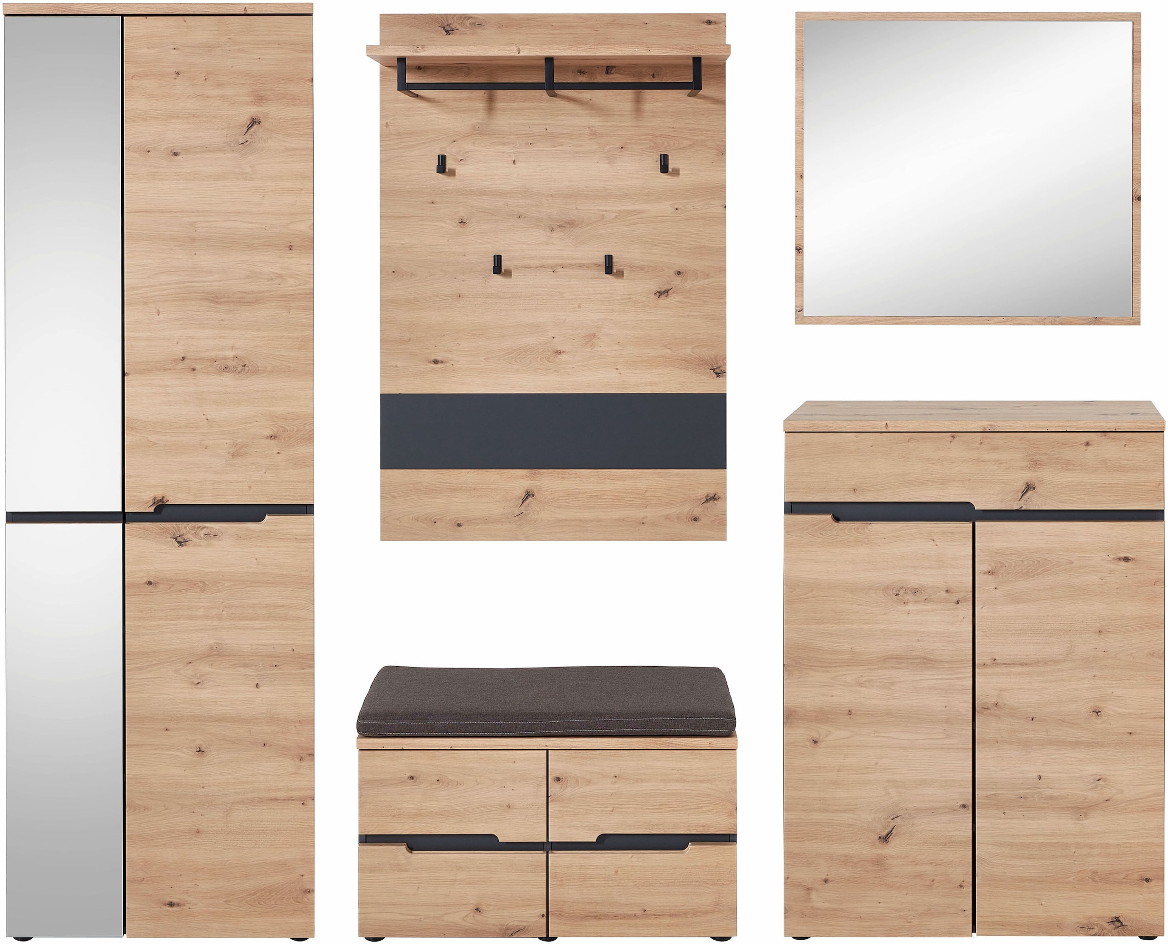 Innostyle Garderoben-Set »MEMPHIS« Komplett-Set, 5 Stk. tlg. günstig online kaufen